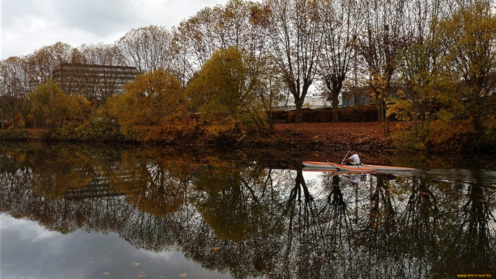 природа, реки, озера, лес, осень, деревья, водоем