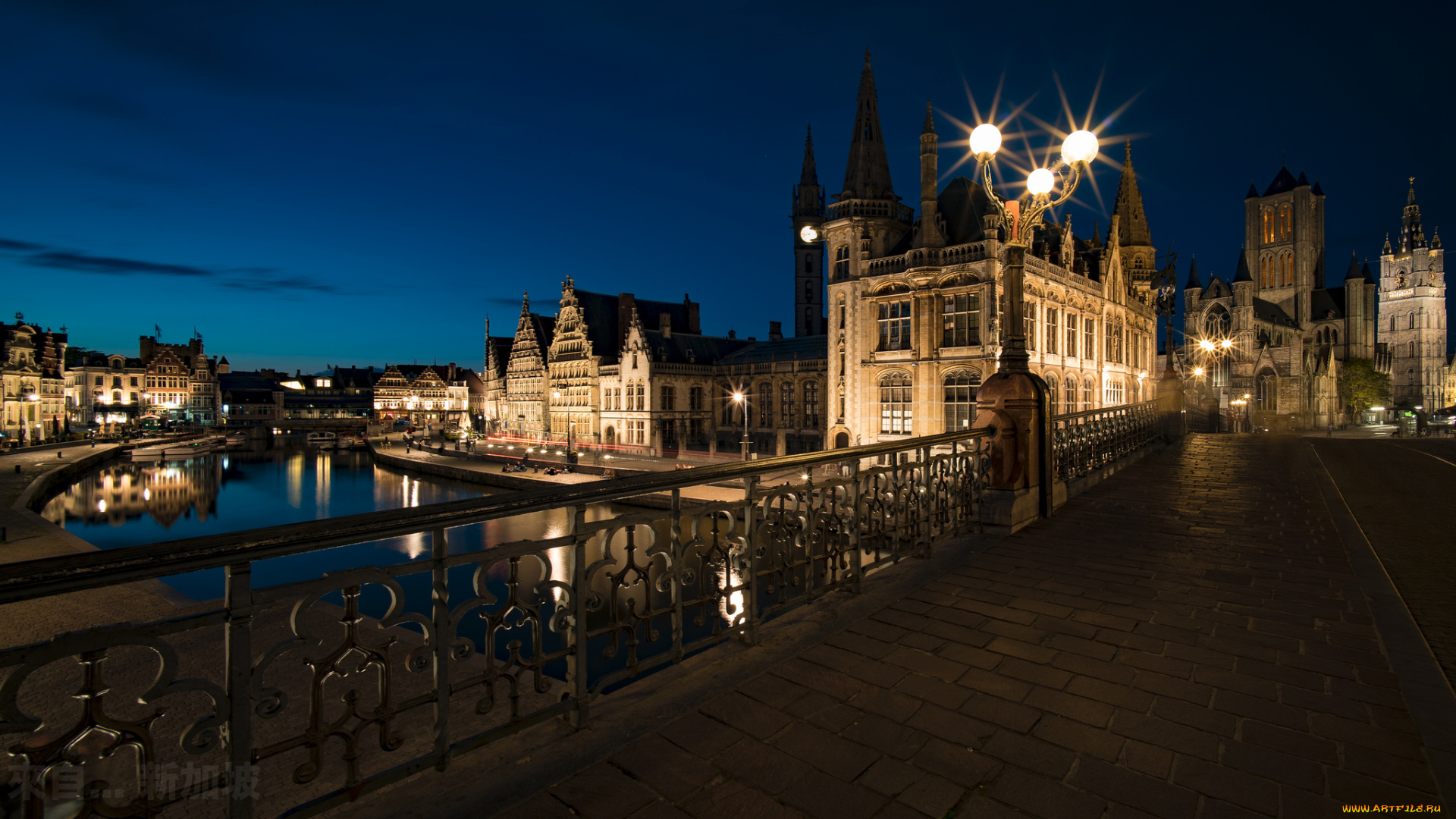 sint, michiels, bridge, города, гент, , бельгия, простор