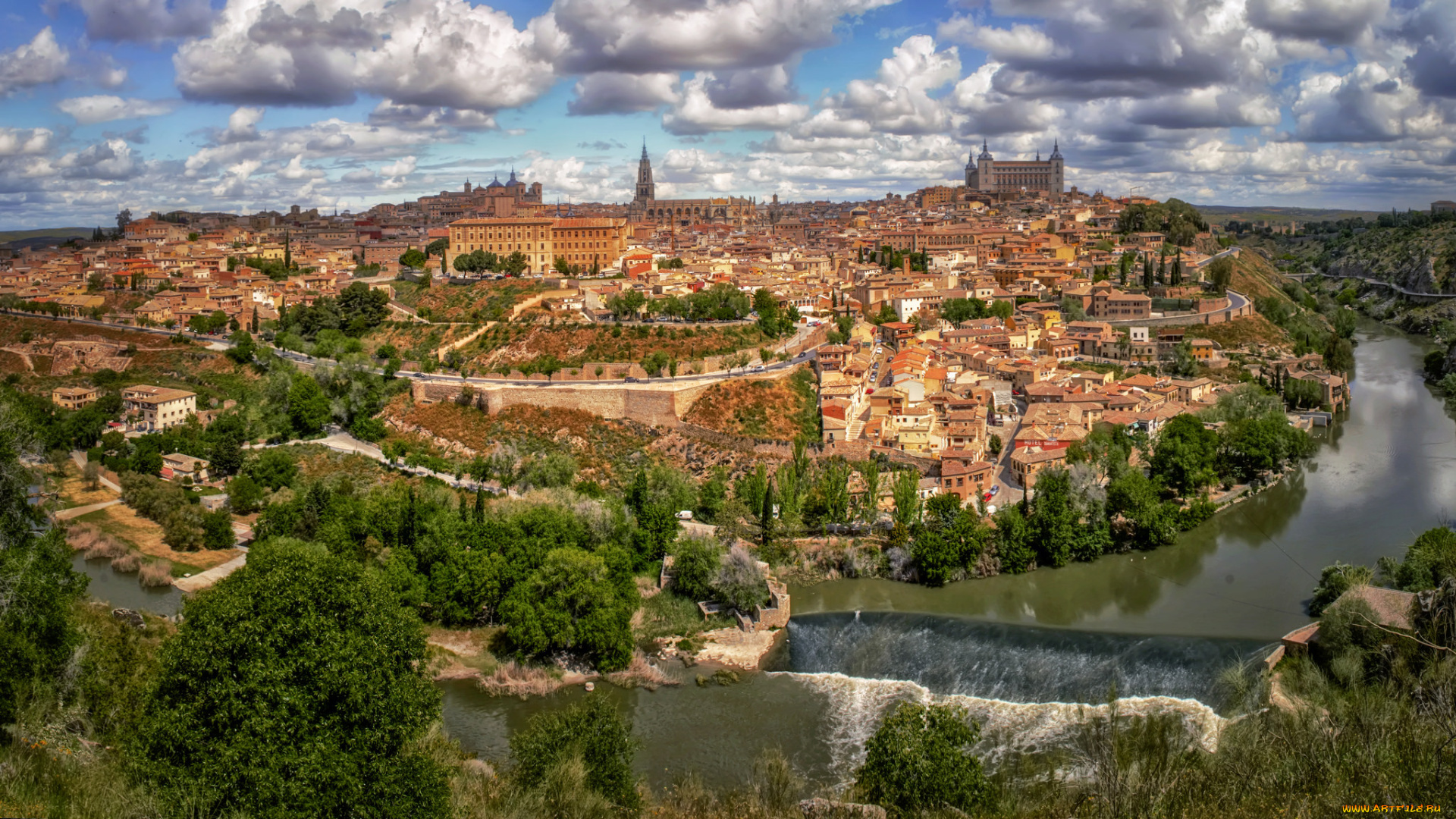 toledo, города, толедо, , испания, простор