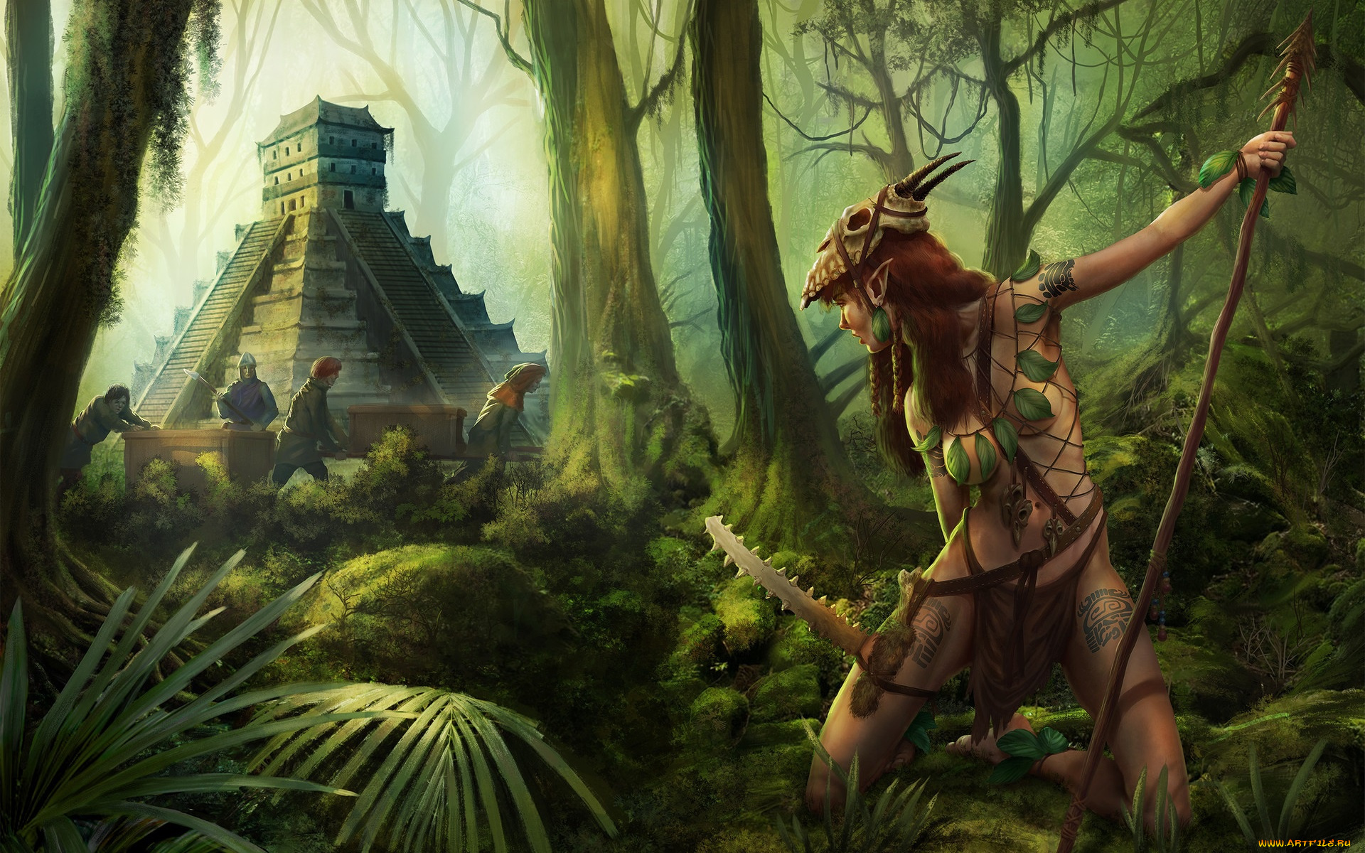 фэнтези, эльфы, пирамида, the, guardian, markus, stadlober, история, приключения, illustrator, ситуация, арт