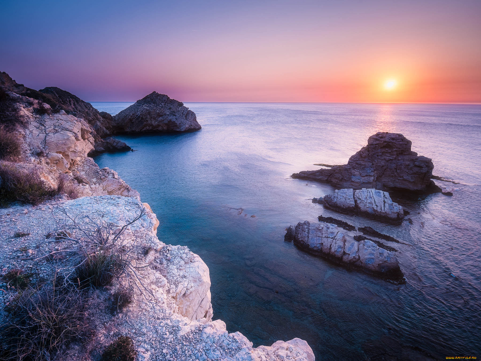 природа, побережье, простор