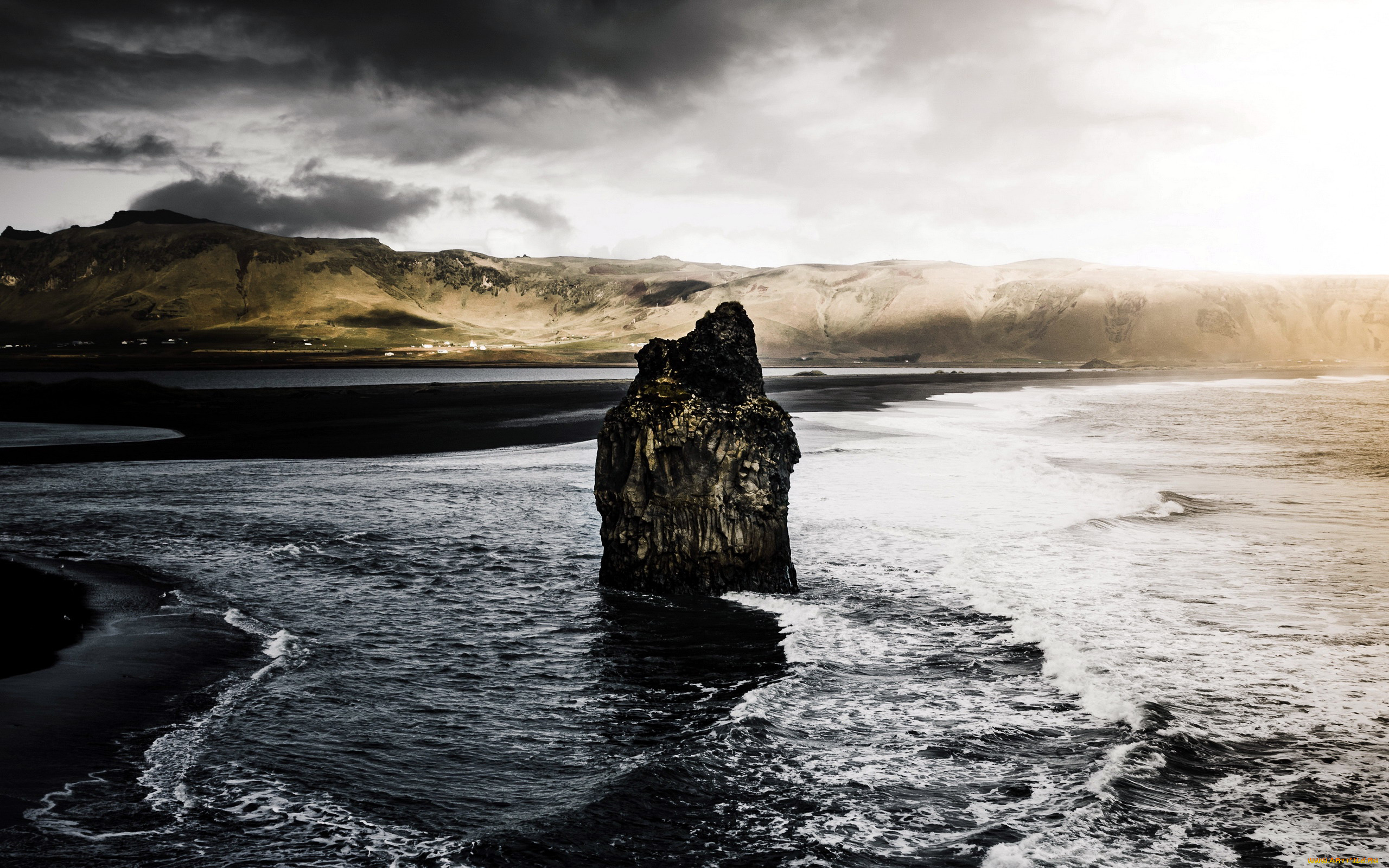 природа, побережье, риф, скала