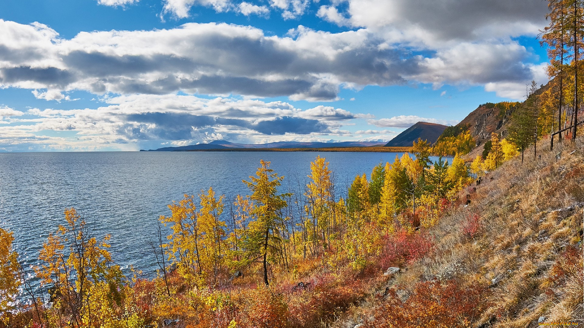 байкал, природа, реки, озера, осень, облака, берег, озеро, россия