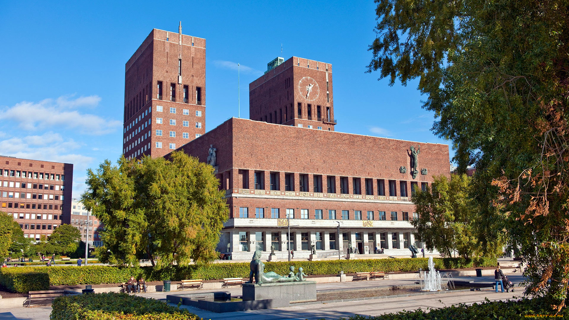 city, hall, города, осло, , норвегия, city, hall