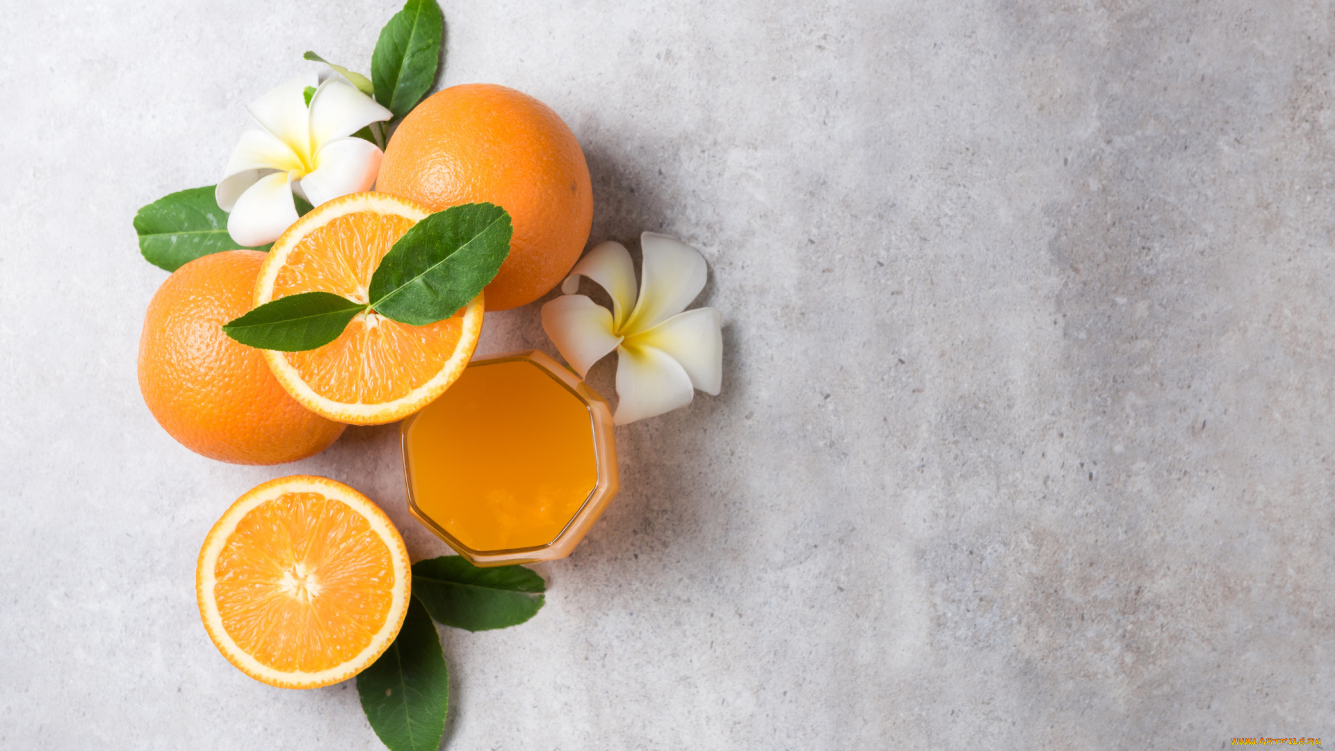 еда, цитрусы, плюмерия, сок, апельсины