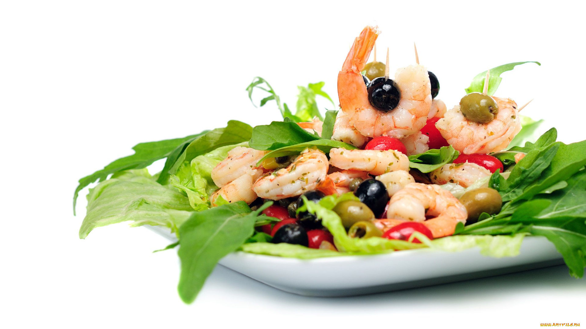 еда, рыбные, блюда, , с, морепродуктами, креветки