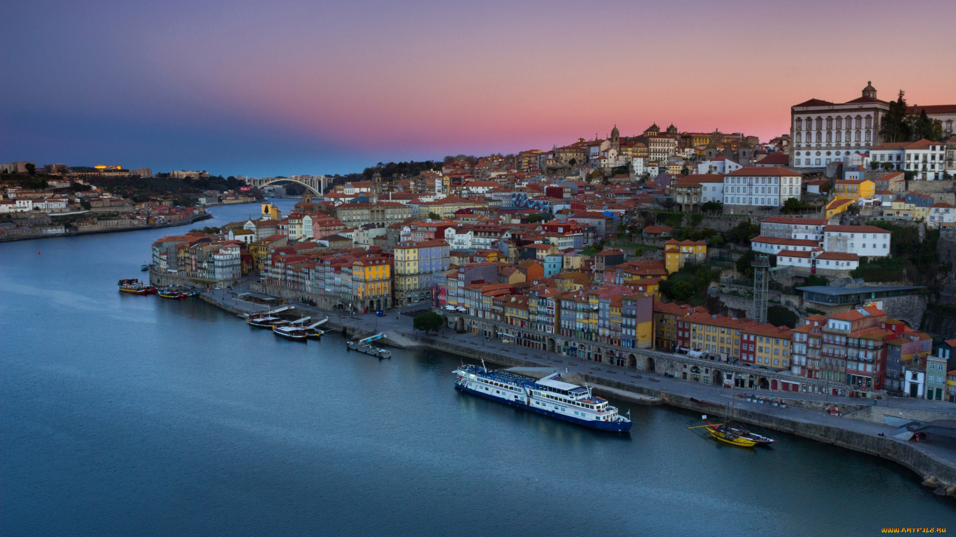 города, порту, , португалия, река