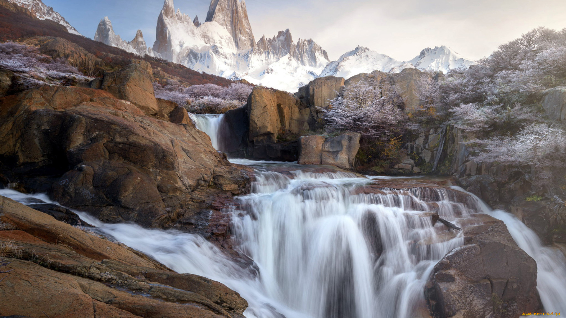 природа, водопады, каскад, водопад, скалы