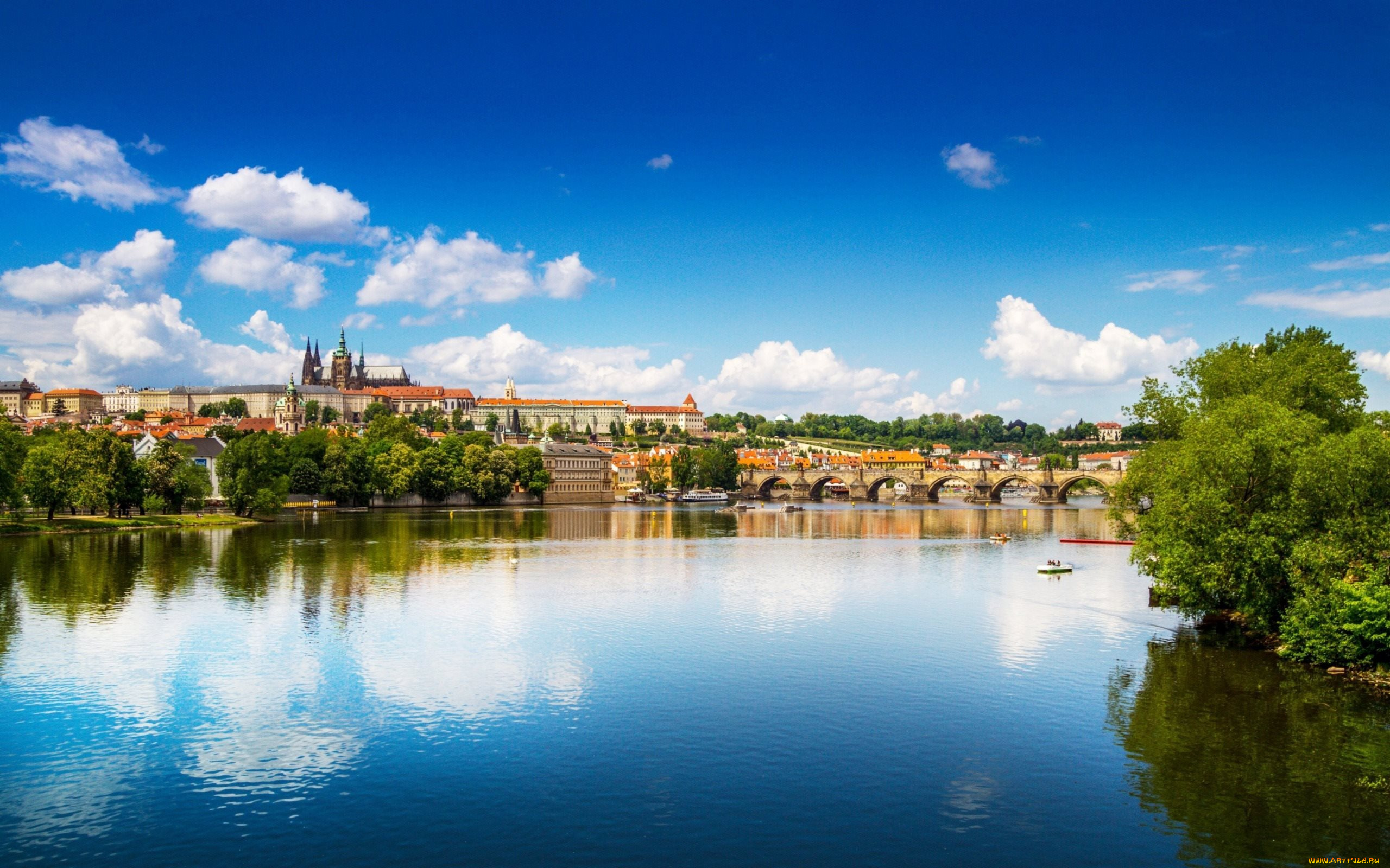 города, прага, , чехия, влтава, река, мосты