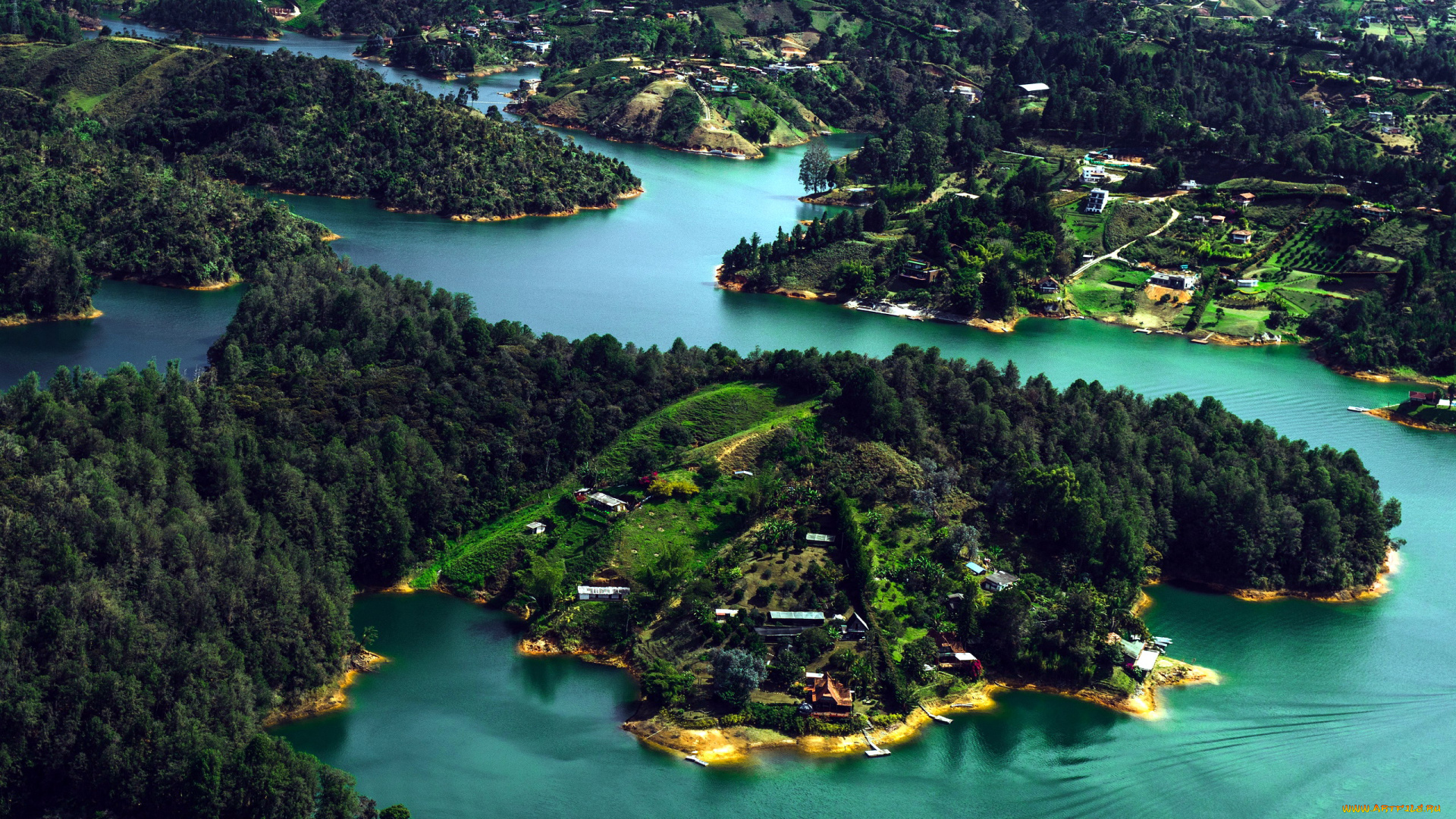 города, -, панорамы, заливы, островки