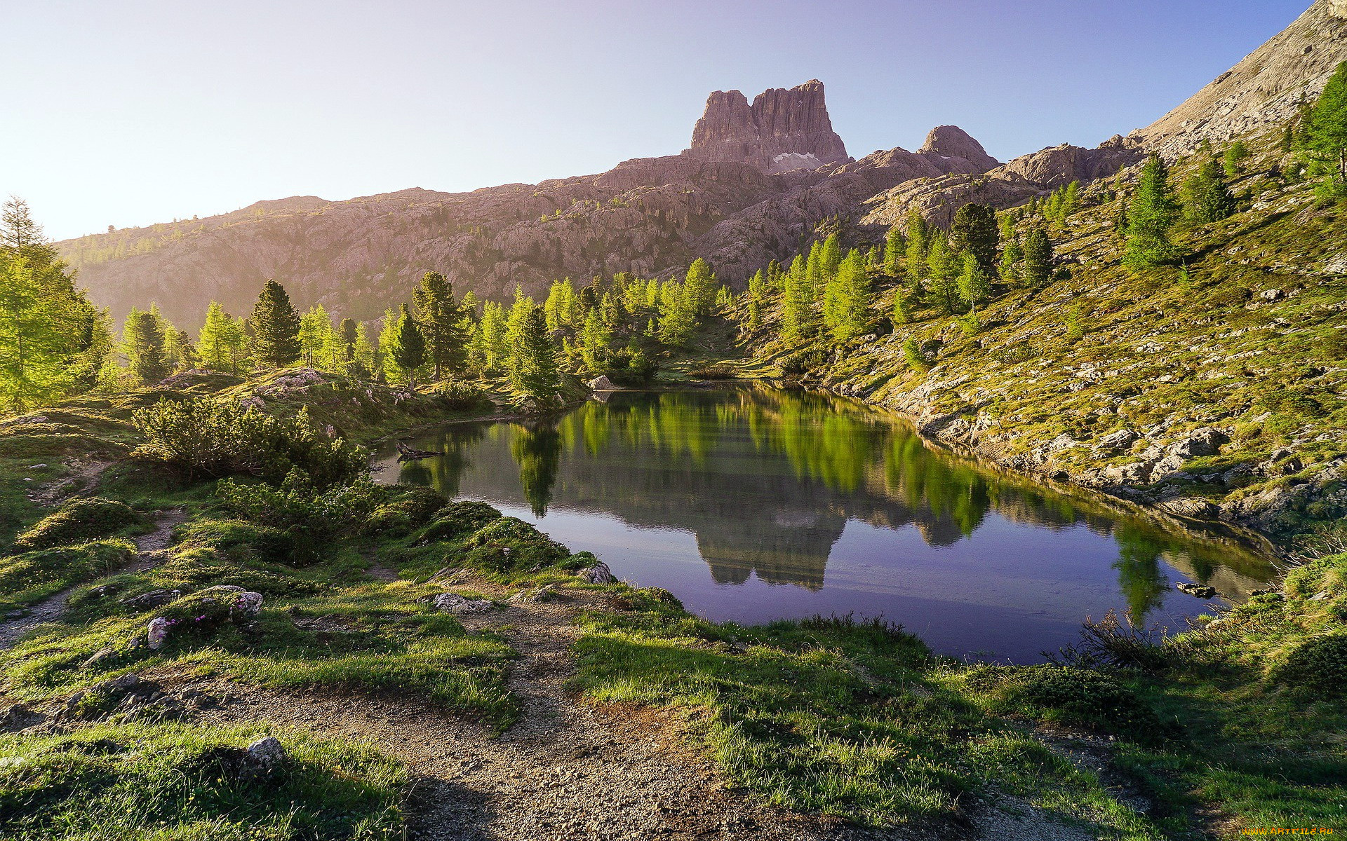 природа, реки, озера, горы, озеро, отражение