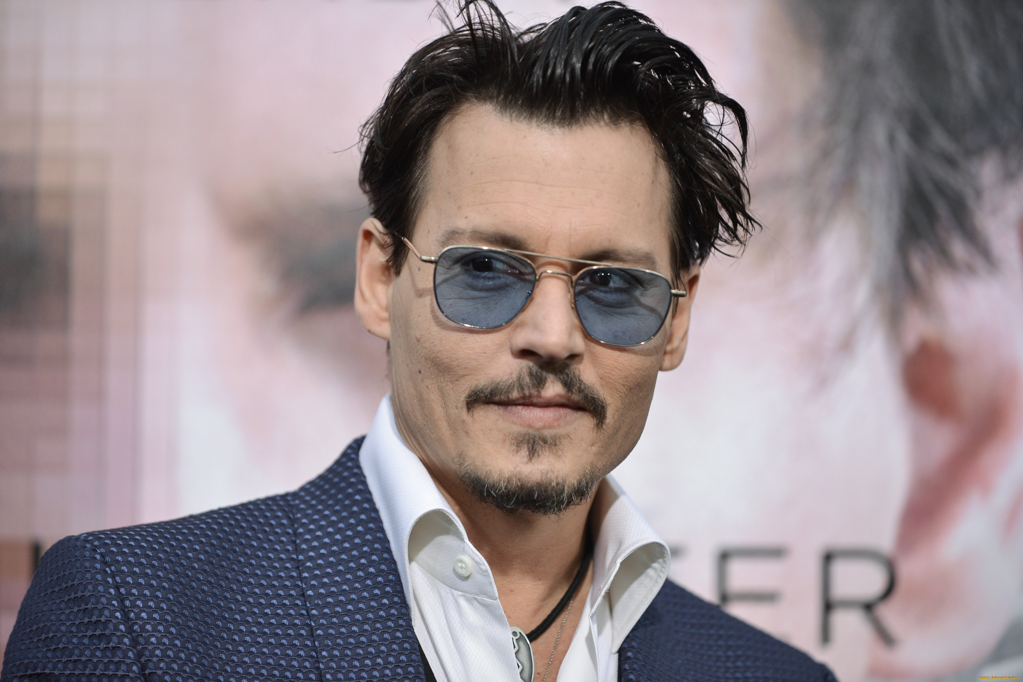 мужчины, johnny, depp, актер, лицо, очки