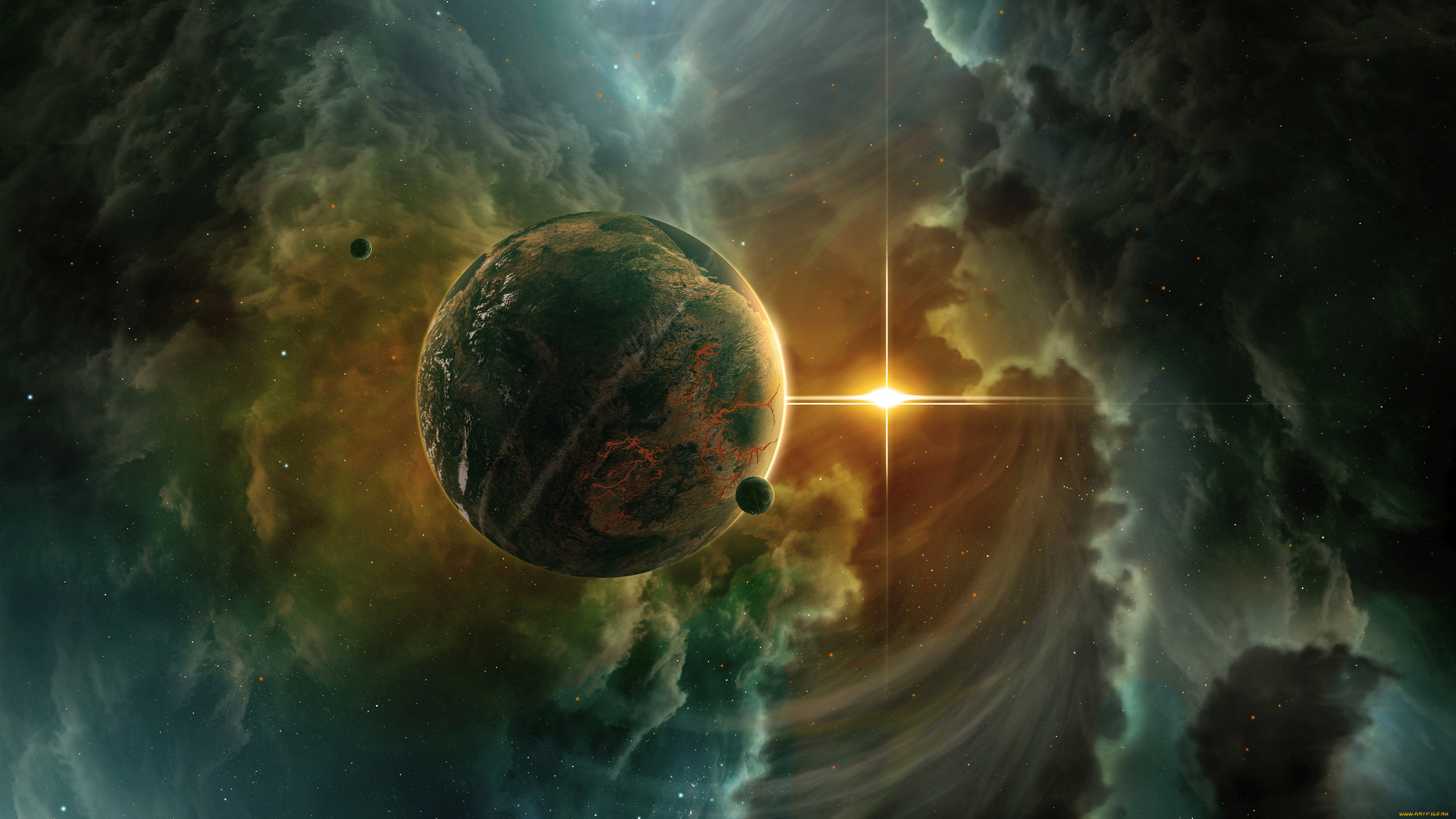 космос, арт, dragon, eye, booda6tem