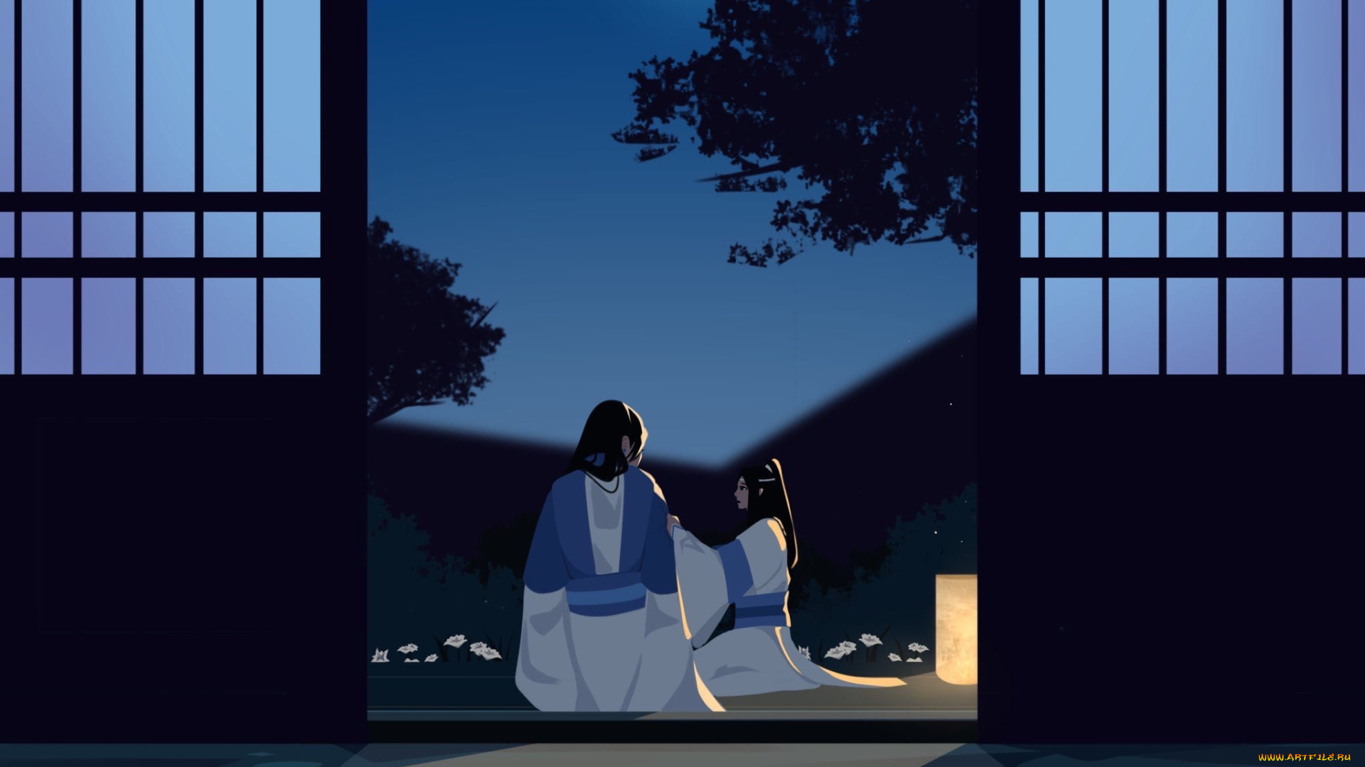 аниме, mo, dao, zu, shi, женщина, ребенок, цанши, вечер