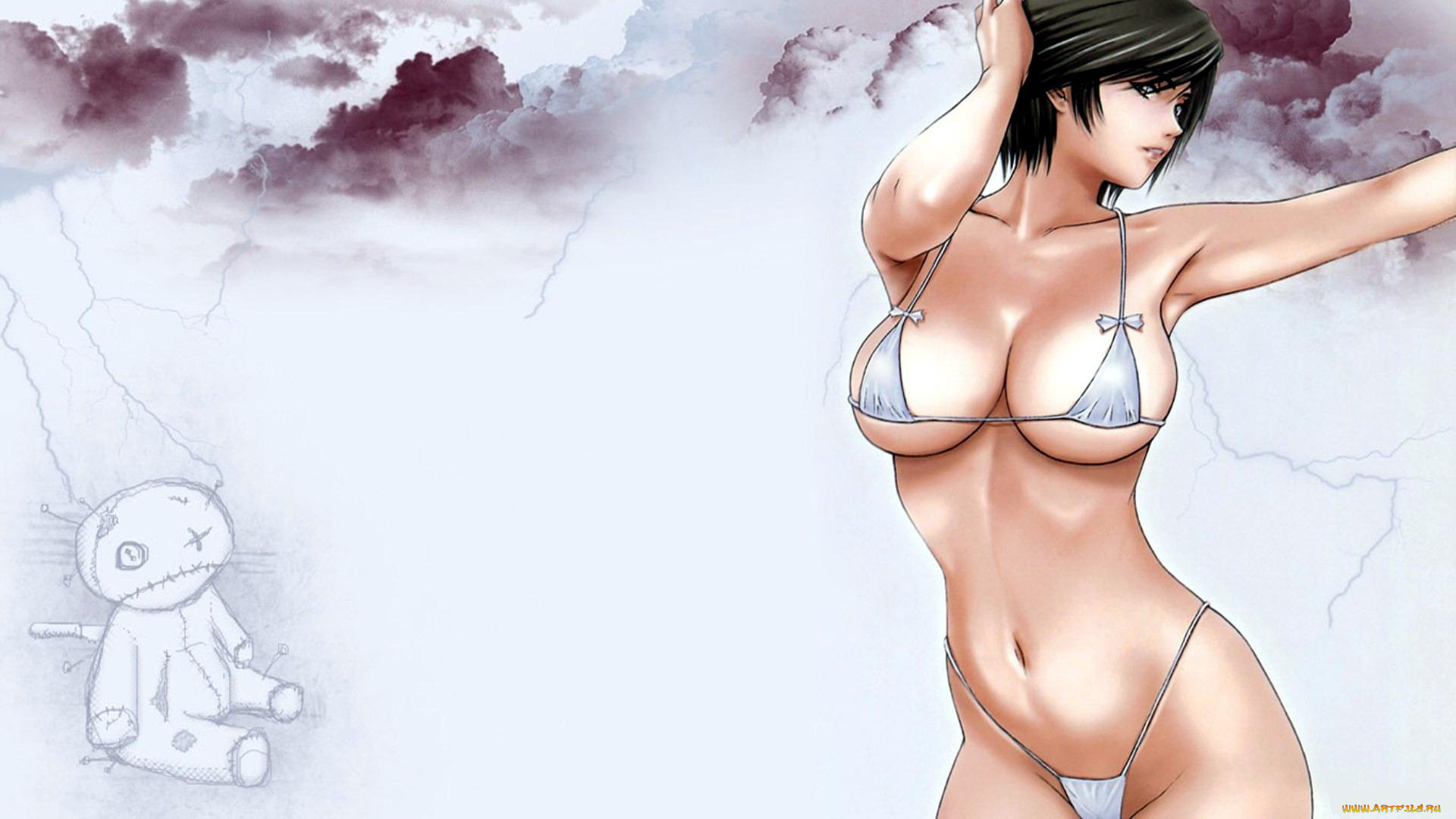 аниме, unknown, , другое, , девушка, купальник, игрушка