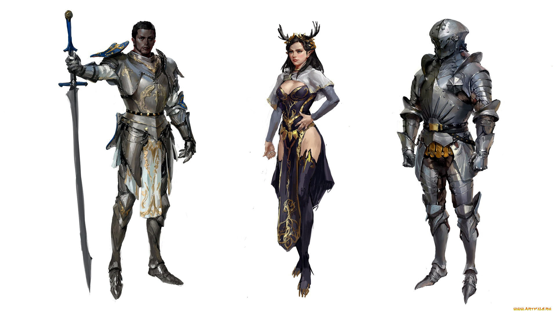 видео, игры, ---другое, рыцари, девушка