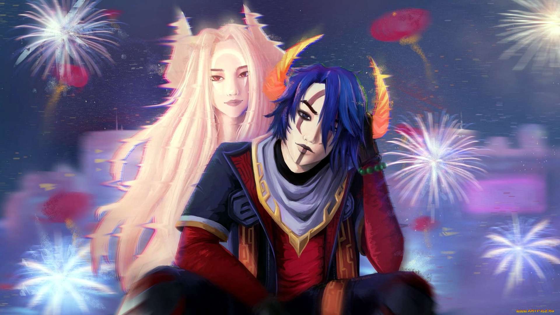 видео, игры, league, of, legends, брат, сестра, салют, alune, aphelios