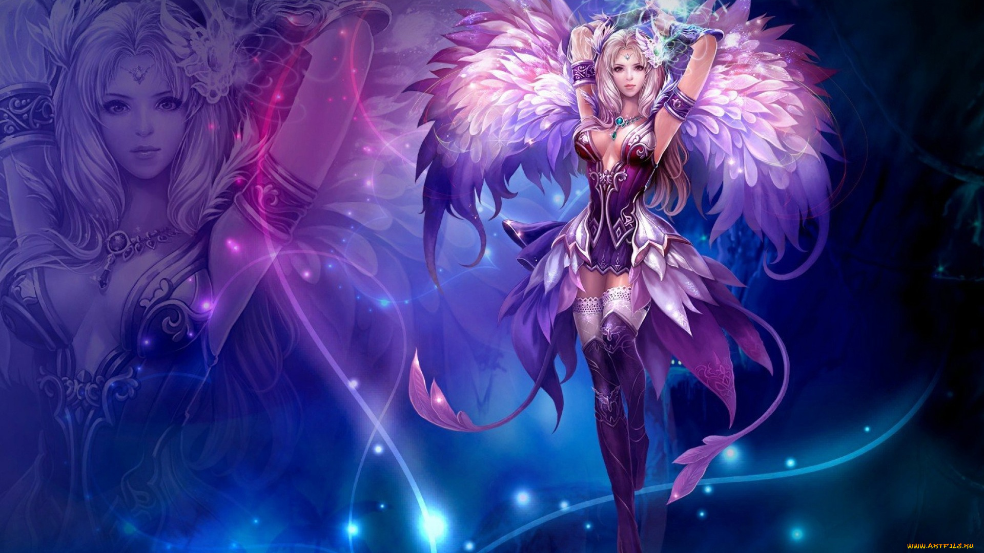 видео, игры, perfect, world, , total, war, девушка, магия