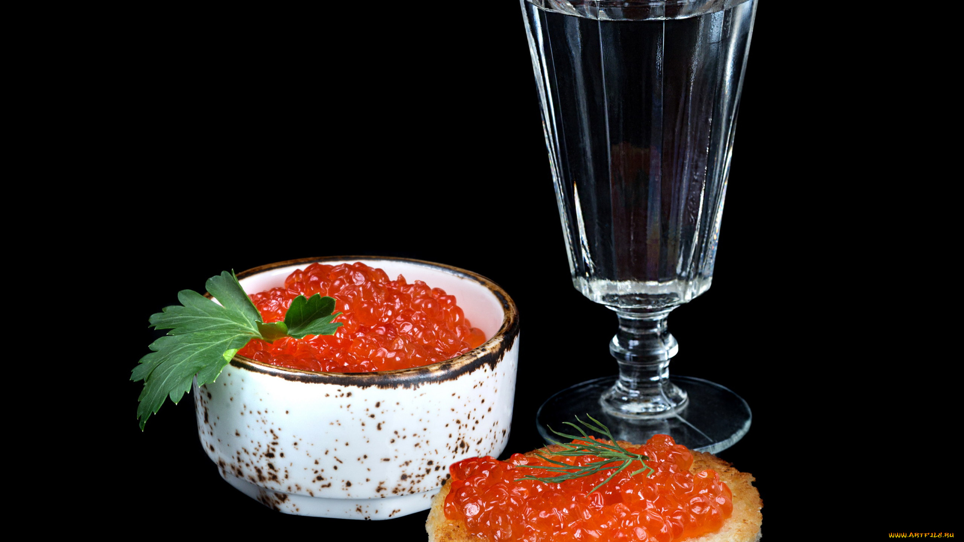 еда, икра, красная, деликатес, рюмка, водка