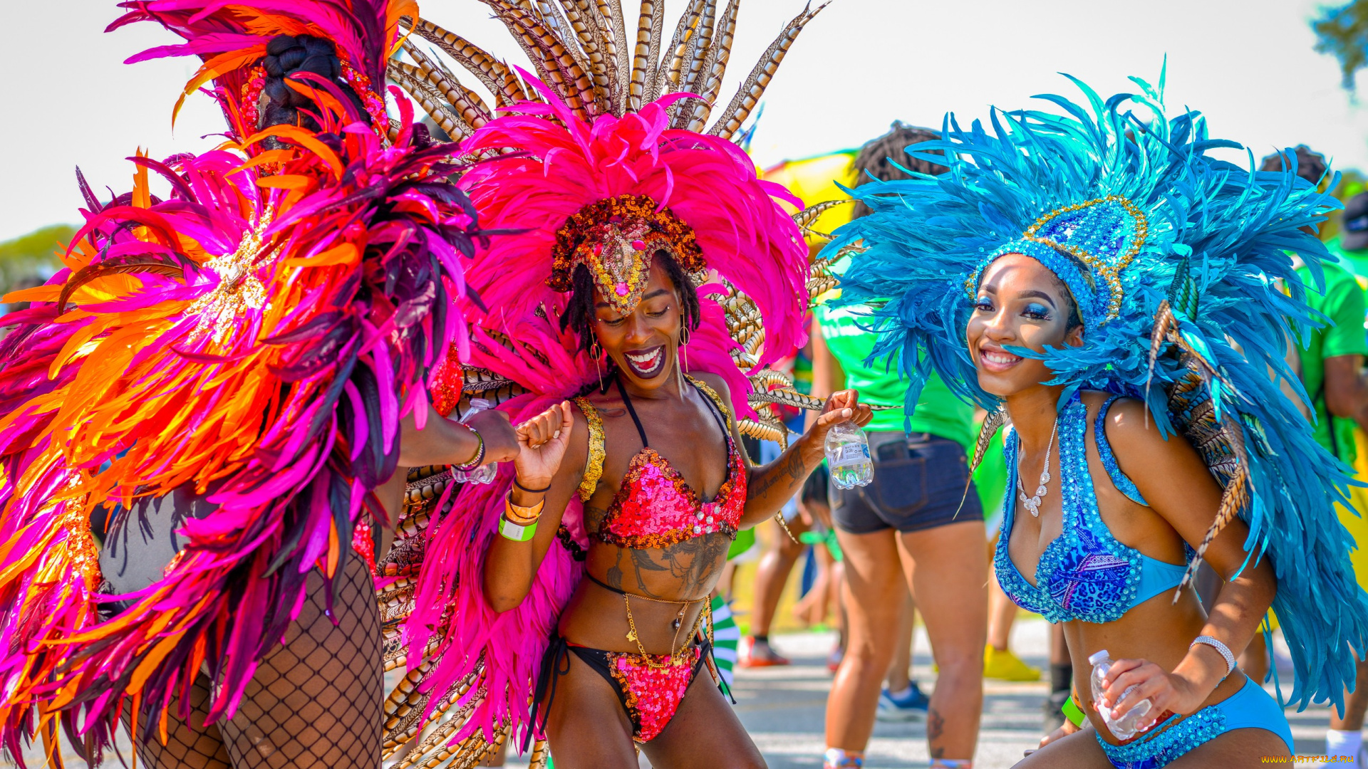 разное, маски, , карнавальные, костюмы, карнавал, девушки, радость