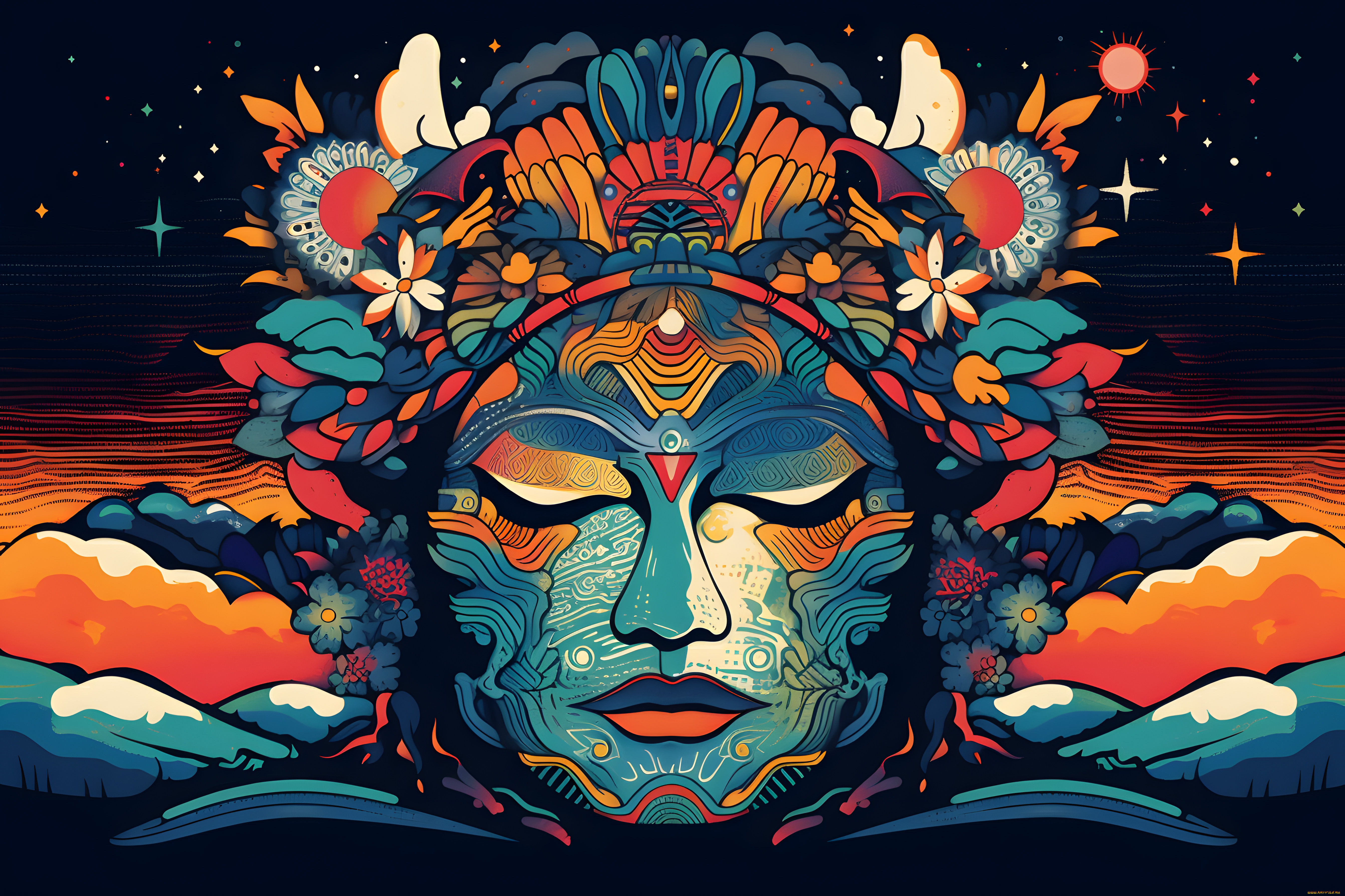 рисованное, -, другое, маска