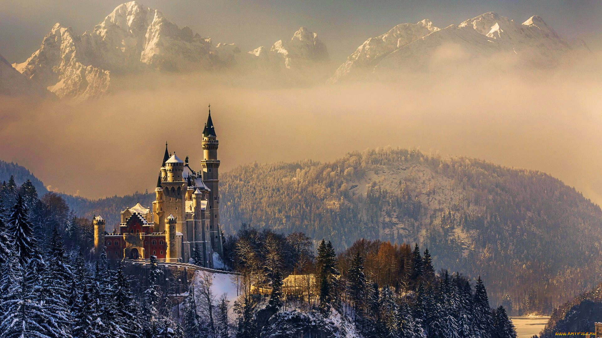 neuschwanstein, castle, bavarian, alps, города, замок, нойшванштайн, , германия, neuschwanstein, castle, bavarian, alps
