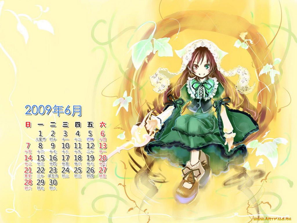 календари, аниме