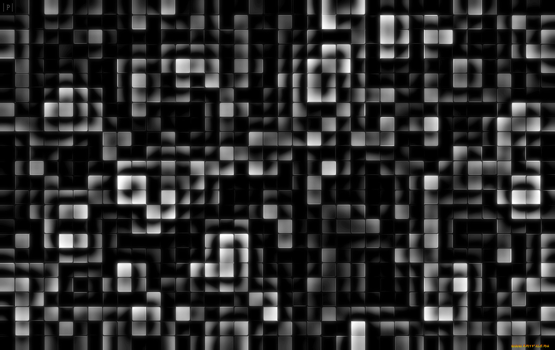 3д, графика, textures, текстуры, белые, квадраты, черные