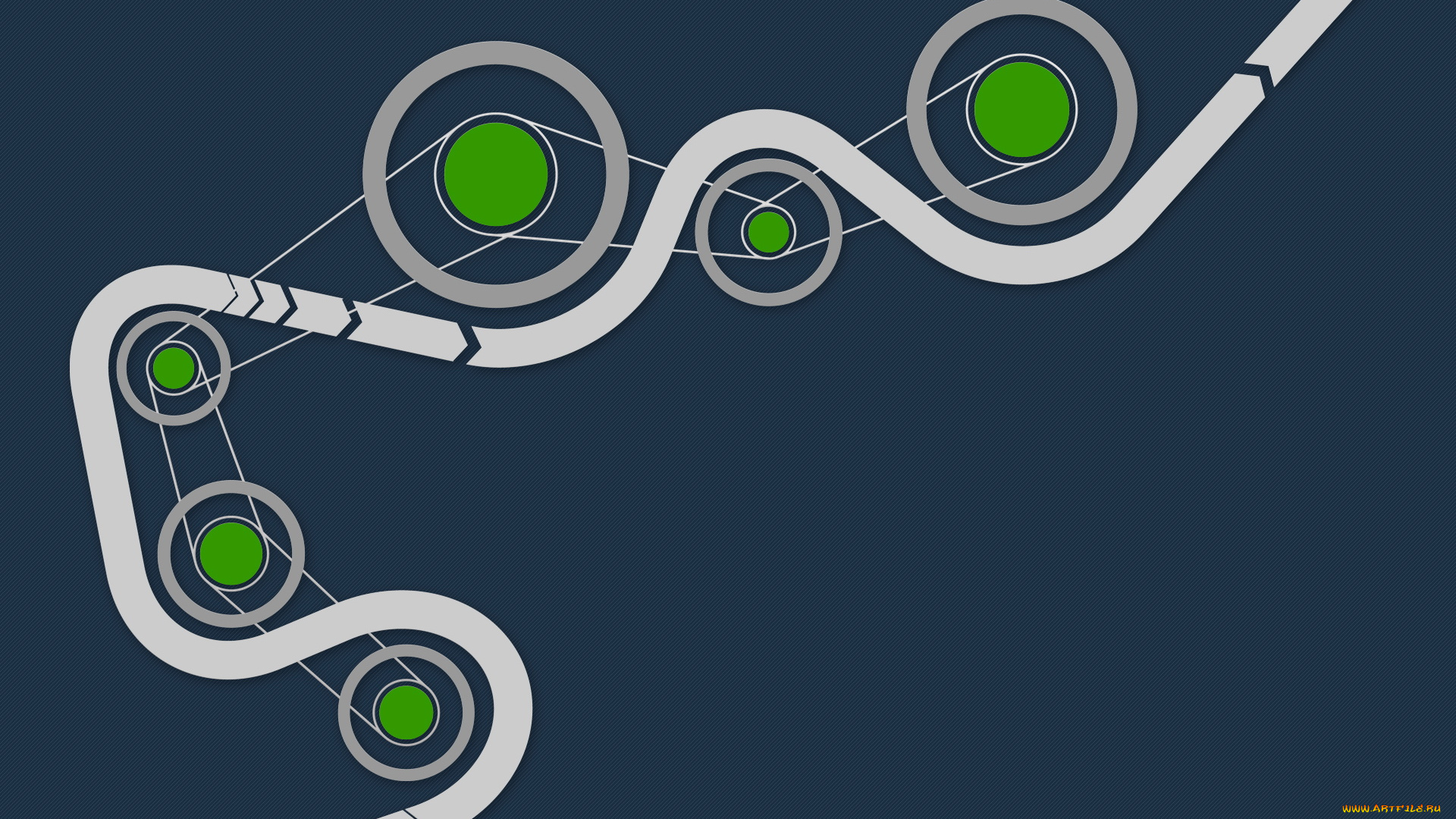 векторная, графика, лента, круги