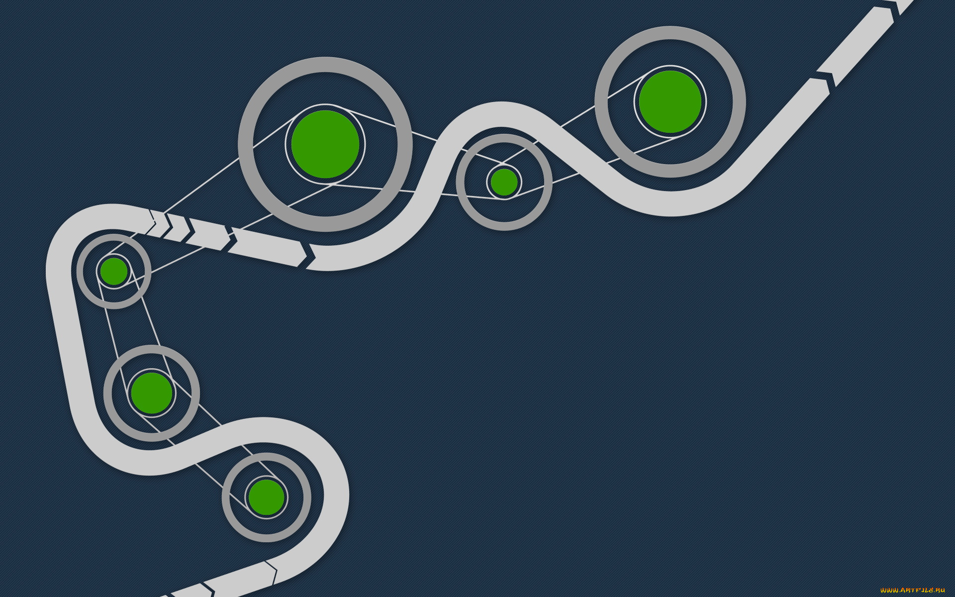 векторная, графика, лента, круги