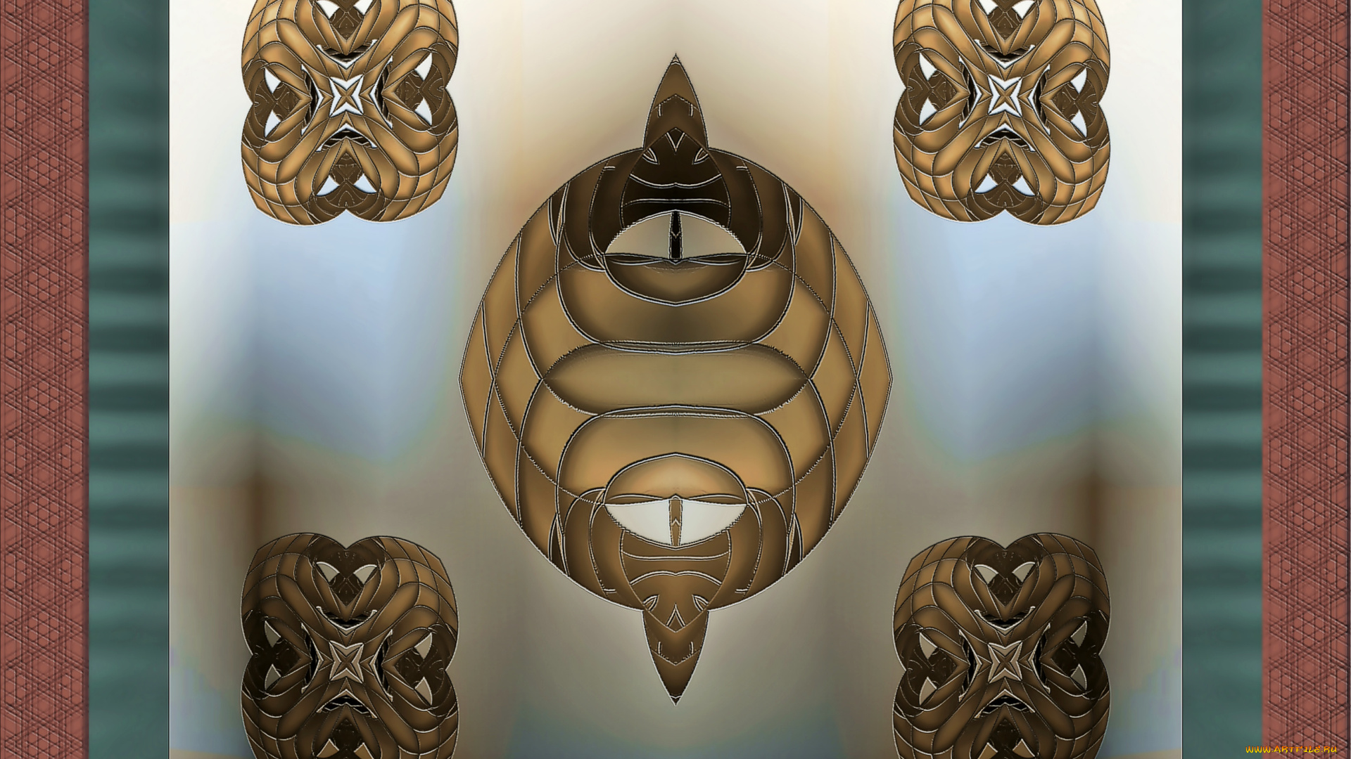 3д, графика, fractal, фракталы, узор, цвета, фон