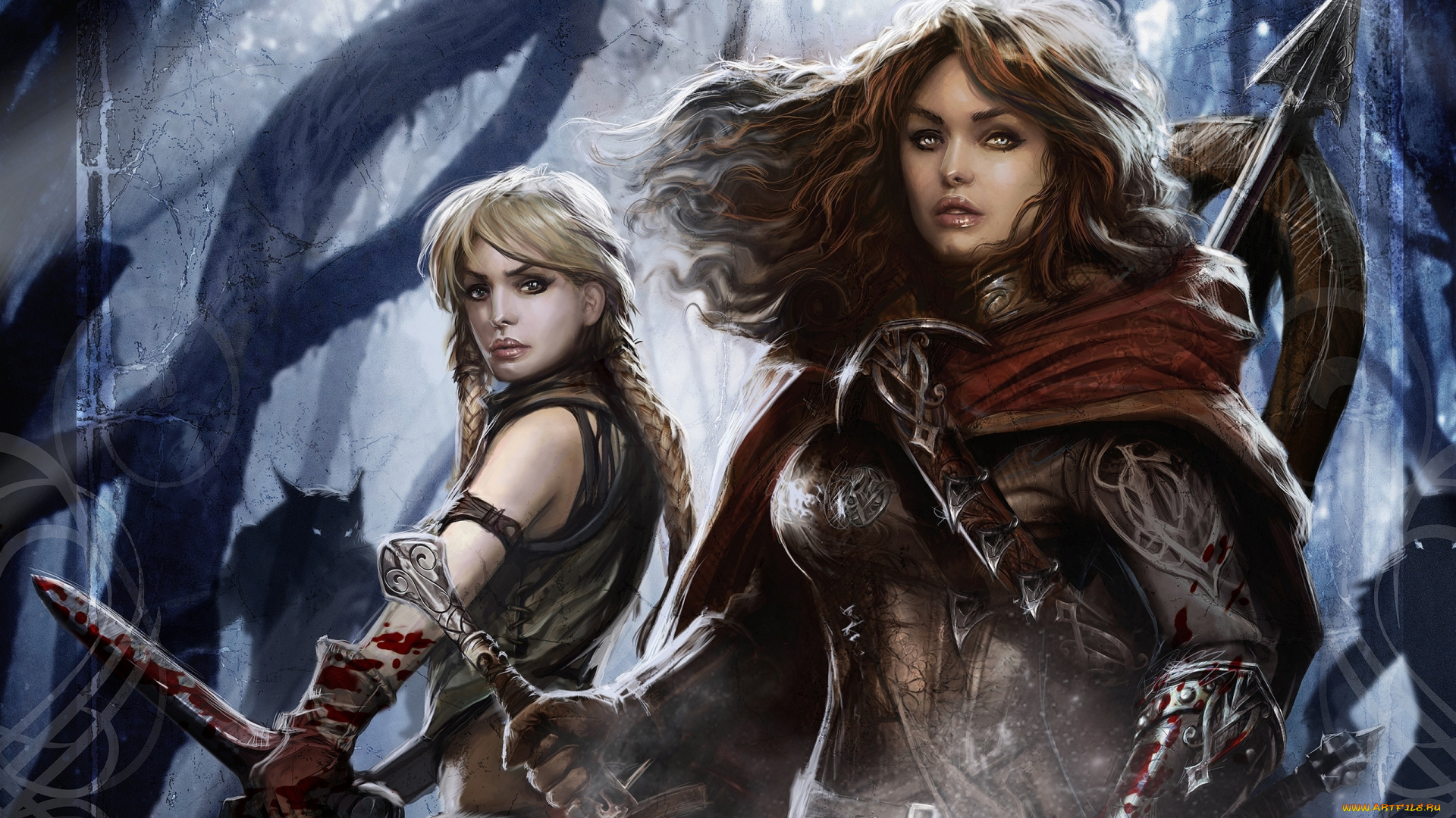 dave, wilkins, фэнтези, девушки, воительницы