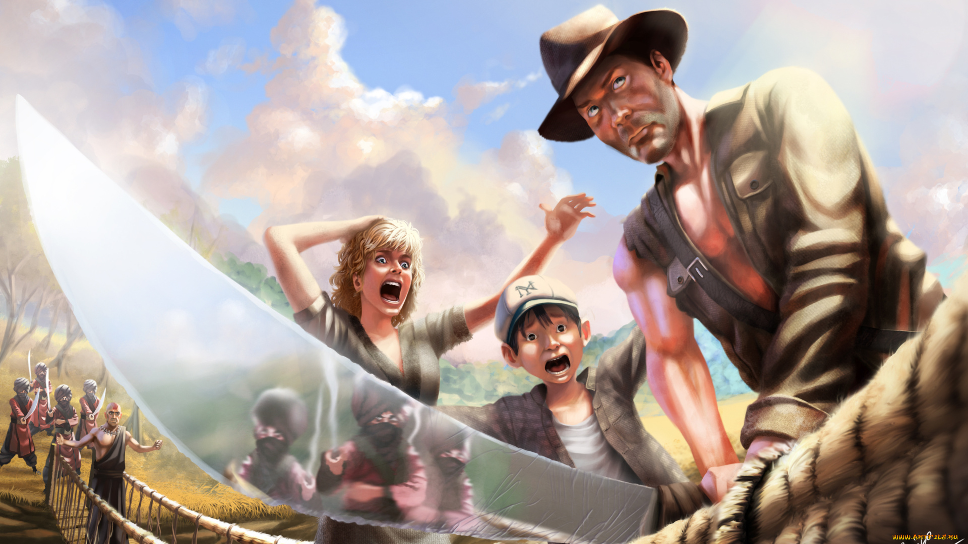 indiana, jones, and, the, temple, of, doom, рисованные, люди