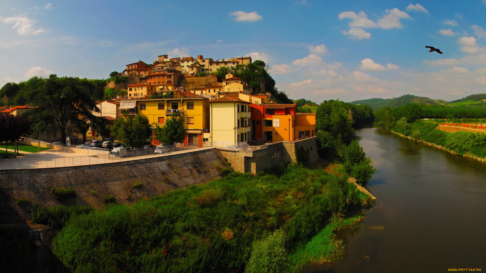 италия, тоскана, города, улицы, площади, набережные, капрая-е-лимите