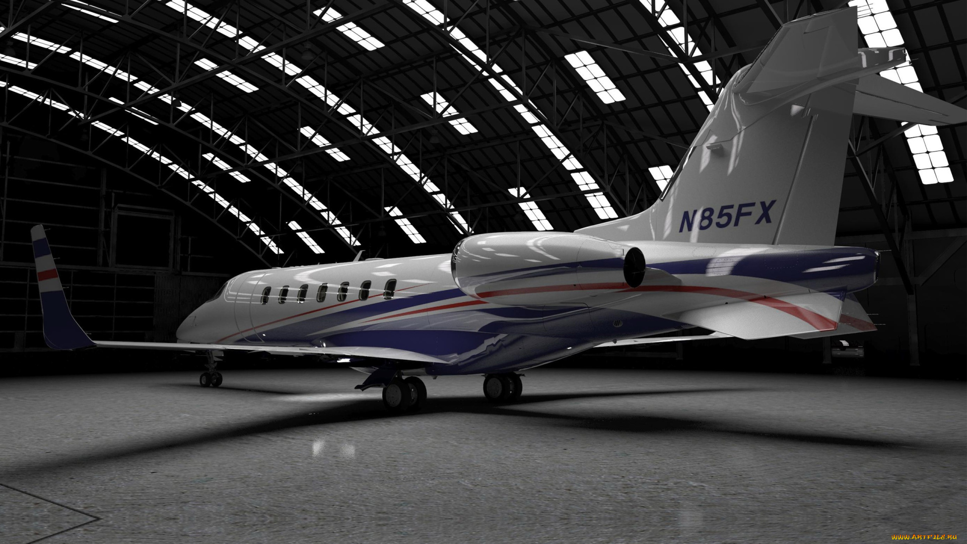 n85fx, авиация, пассажирские, самолёты, ангар, самолет