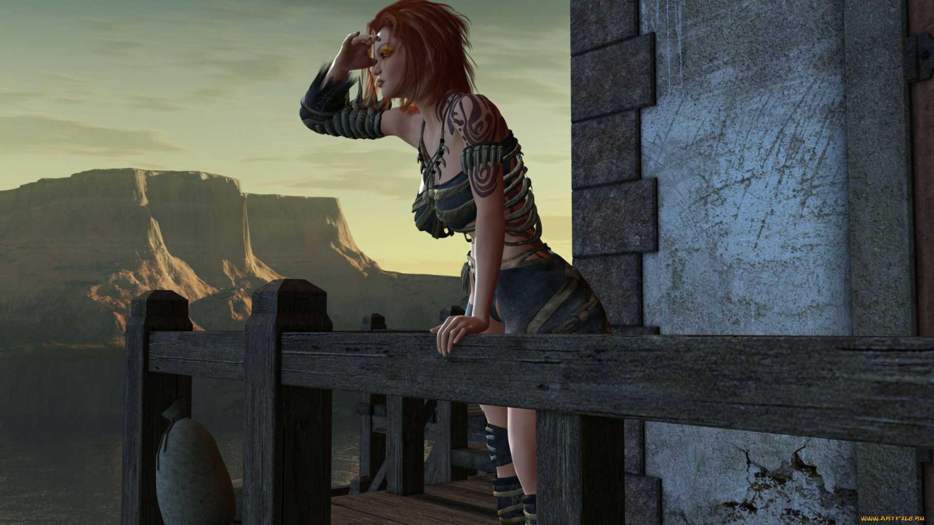 3д, графика, people, люди, девушка, взгляд