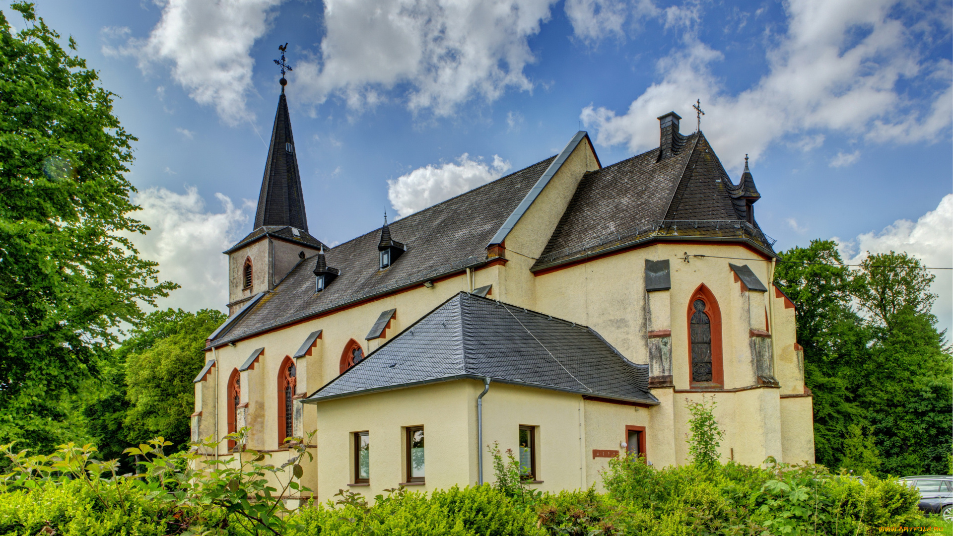 германия, пантенбург, города, католические, соборы, костелы, аббатства, кирха