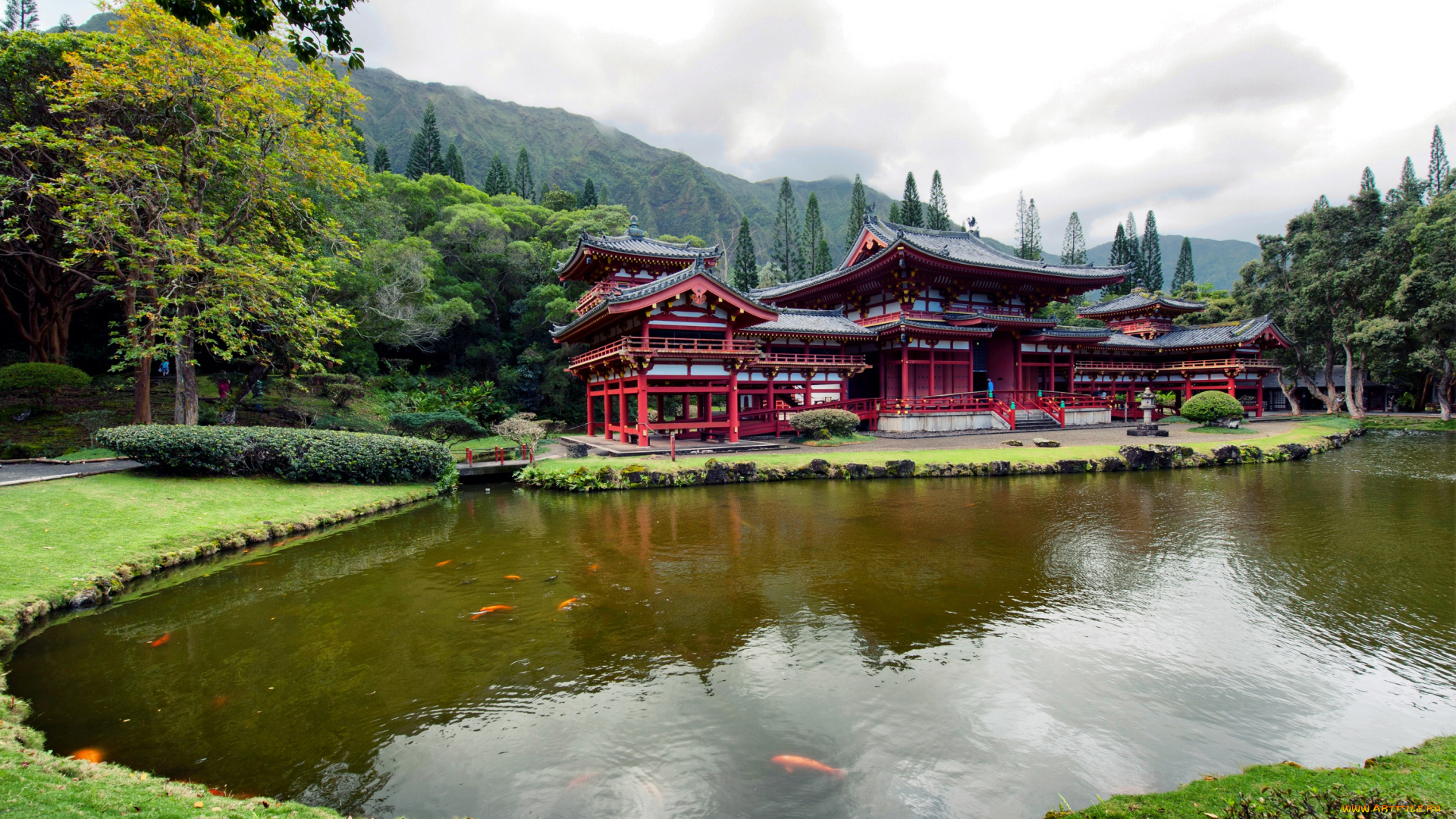 города, буддистские, другие, храмы, долина, храмов, гавайи