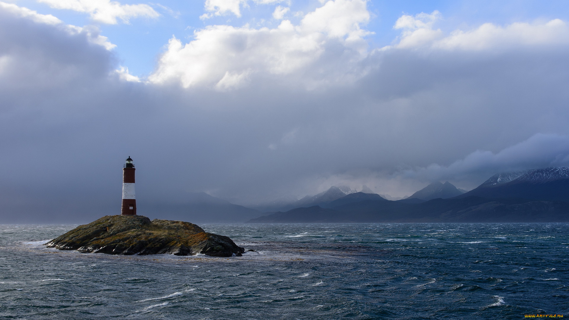 природа, маяки, море, маяк, остров, тучи