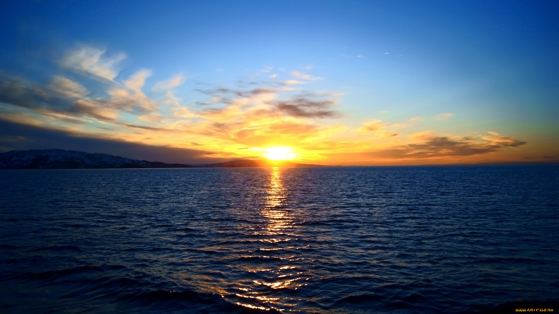 природа, восходы, закаты, море, залив, волны, берег, небо, закат