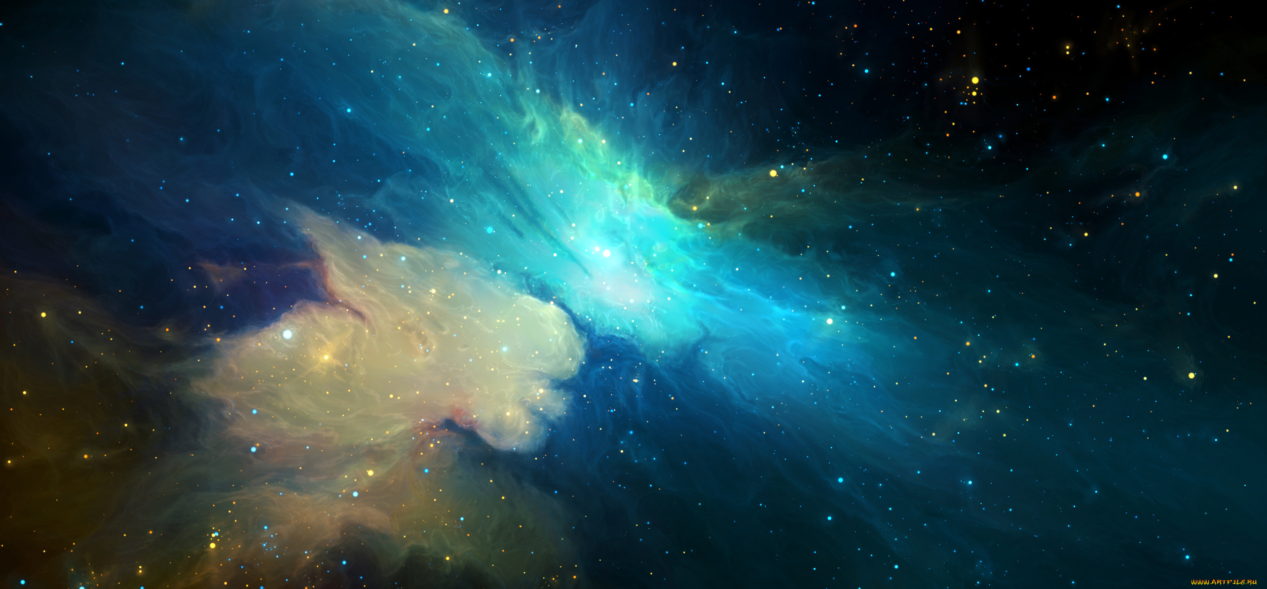 космос, арт, туманность, звезды