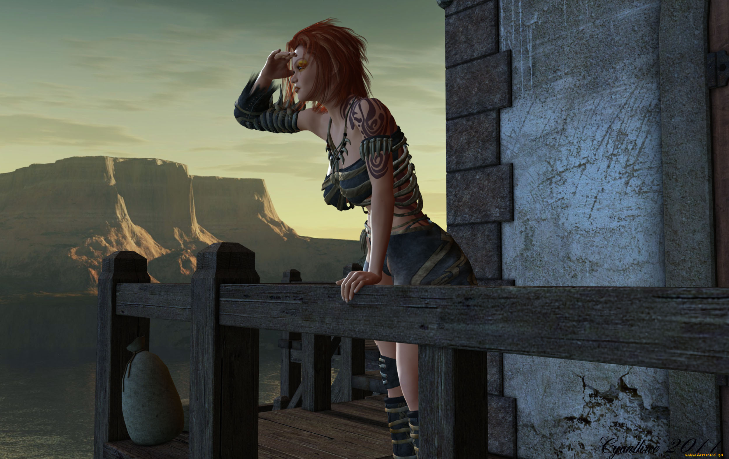 3д, графика, people, люди, девушка, взгляд