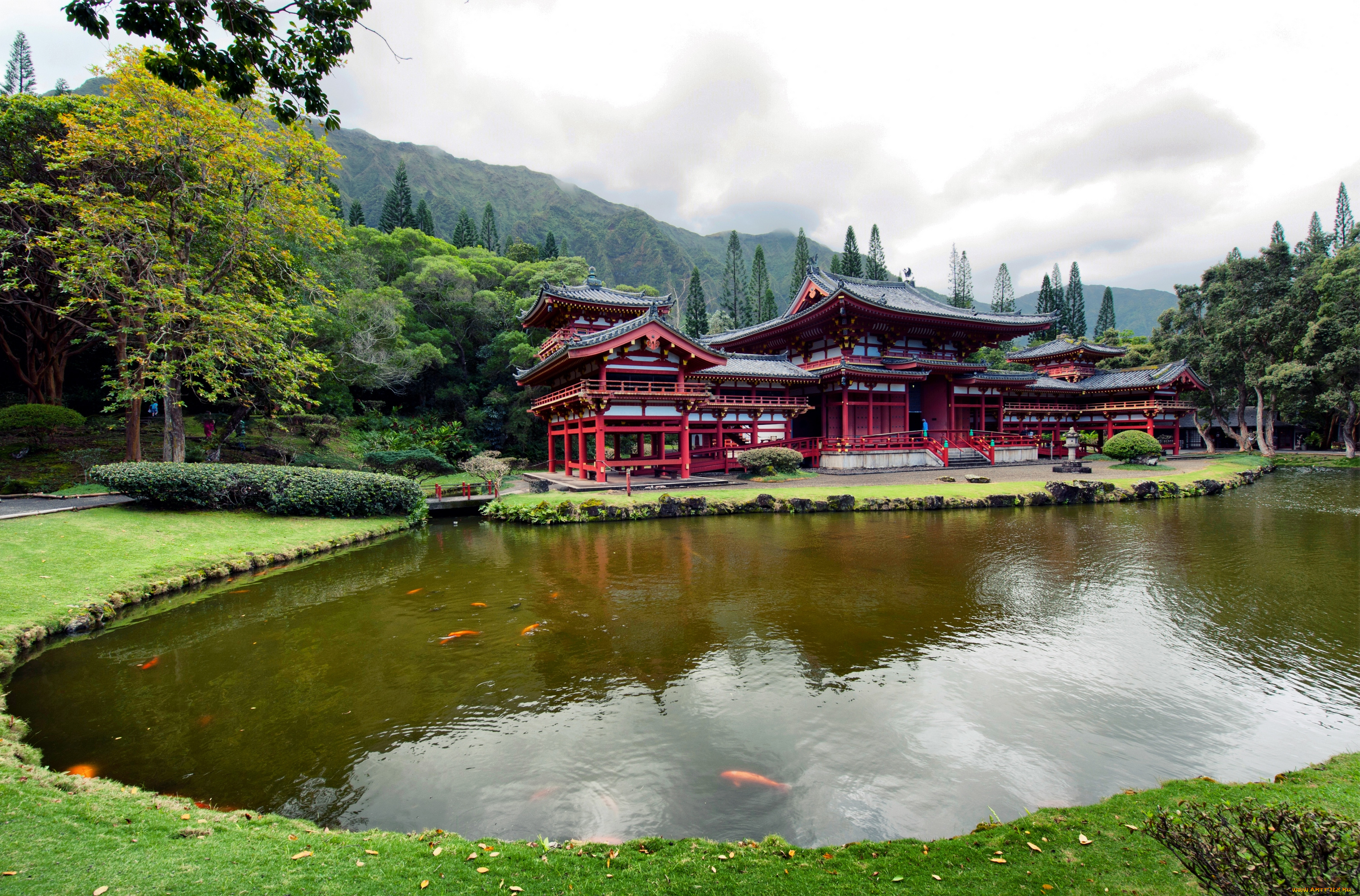 города, буддистские, другие, храмы, долина, храмов, гавайи