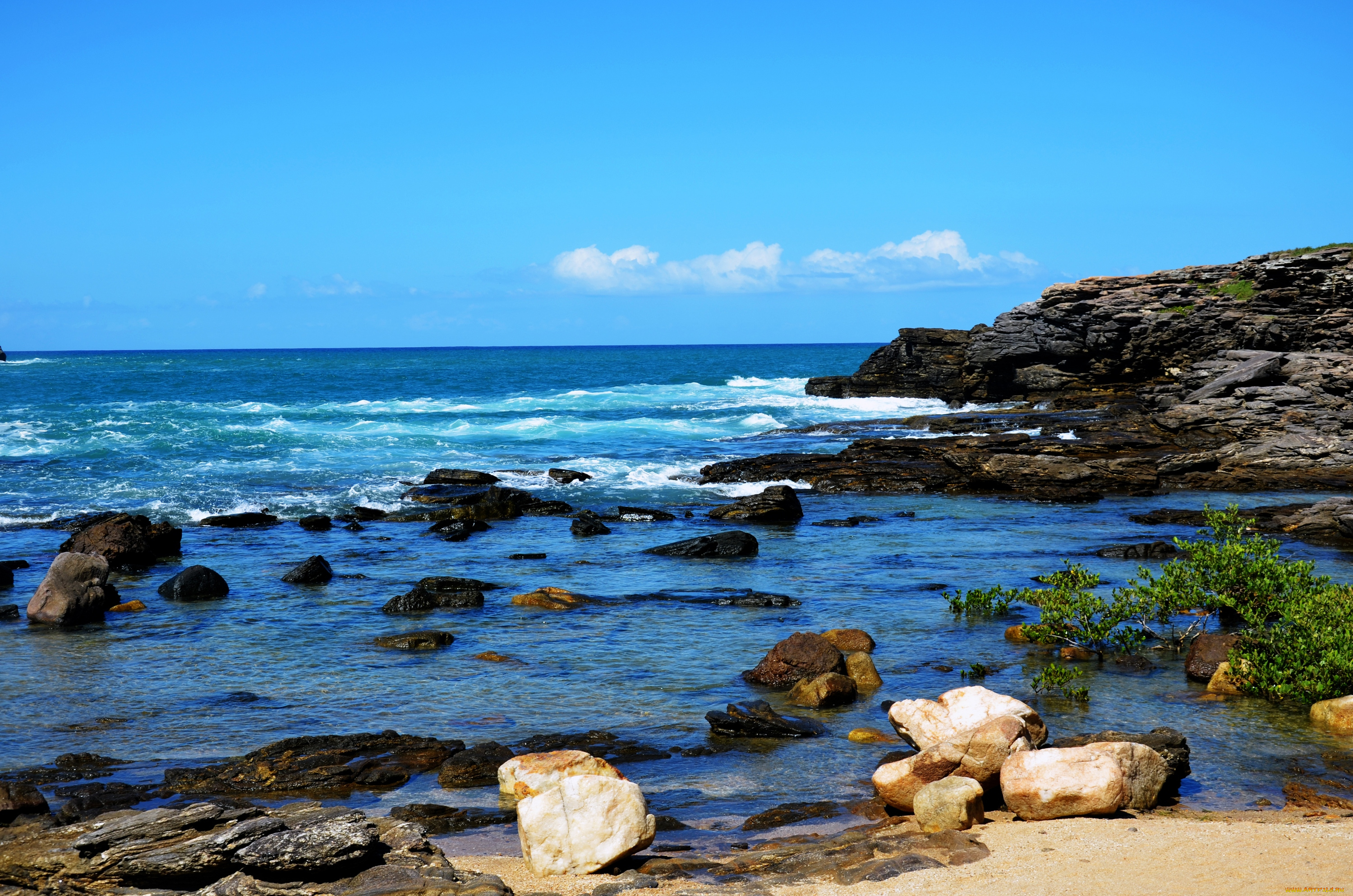 природа, побережье, океан