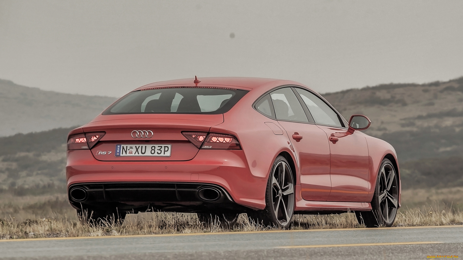 автомобили, audi, au-spec, sportback, красный, rs, 7, 2014г