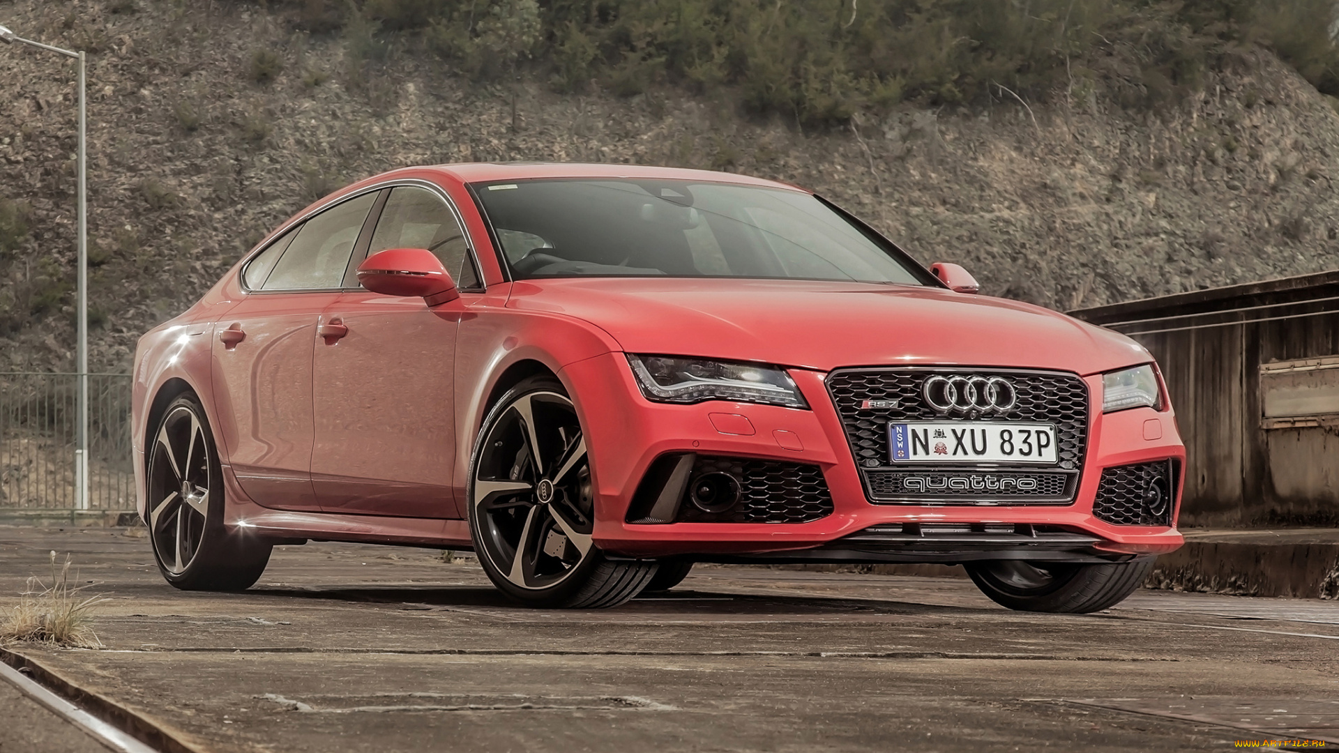 автомобили, audi, rs, 7, sportback, au-spec, 2014г, красный