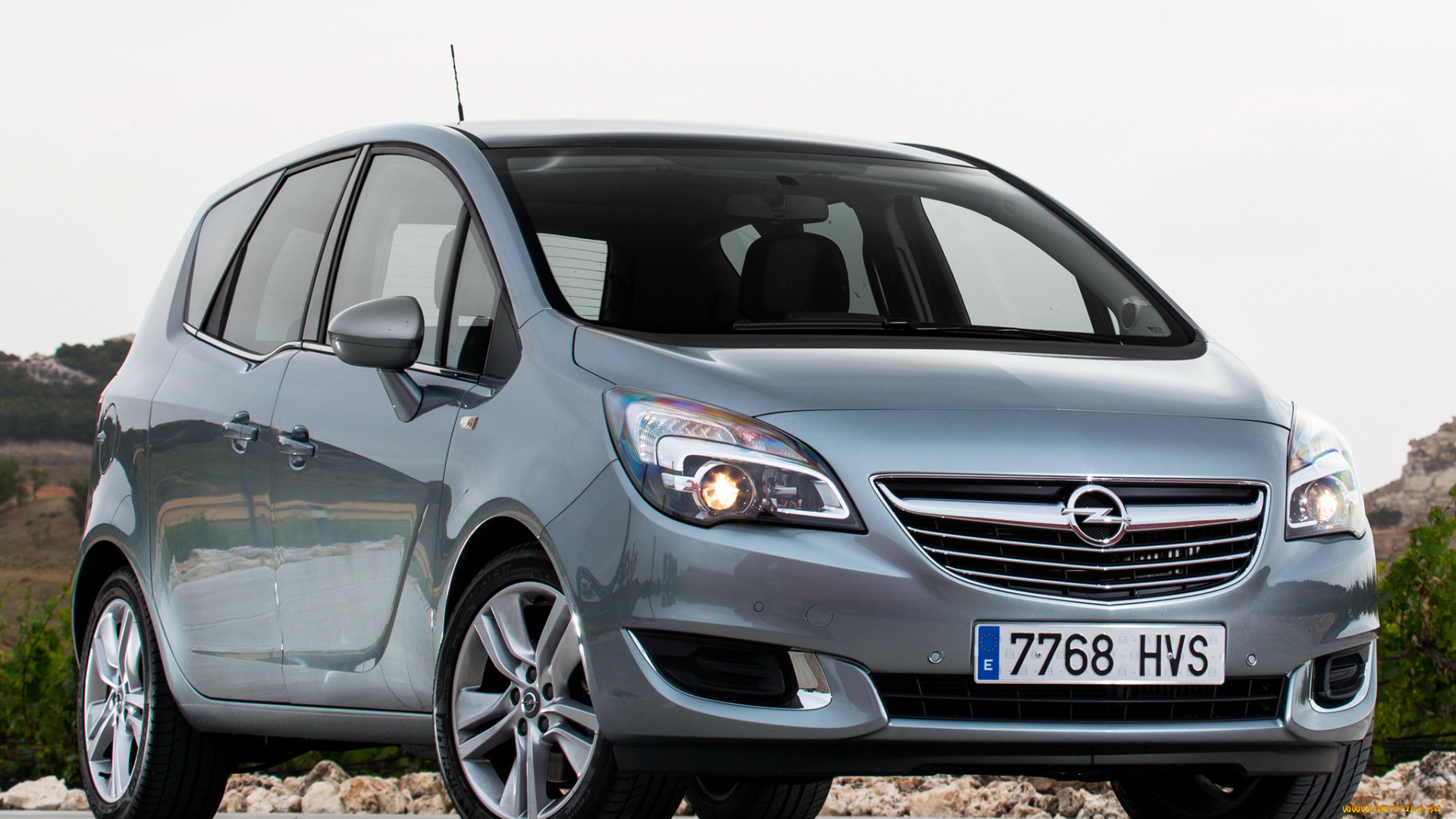 автомобили, opel, meriva, b, серый, 2014г
