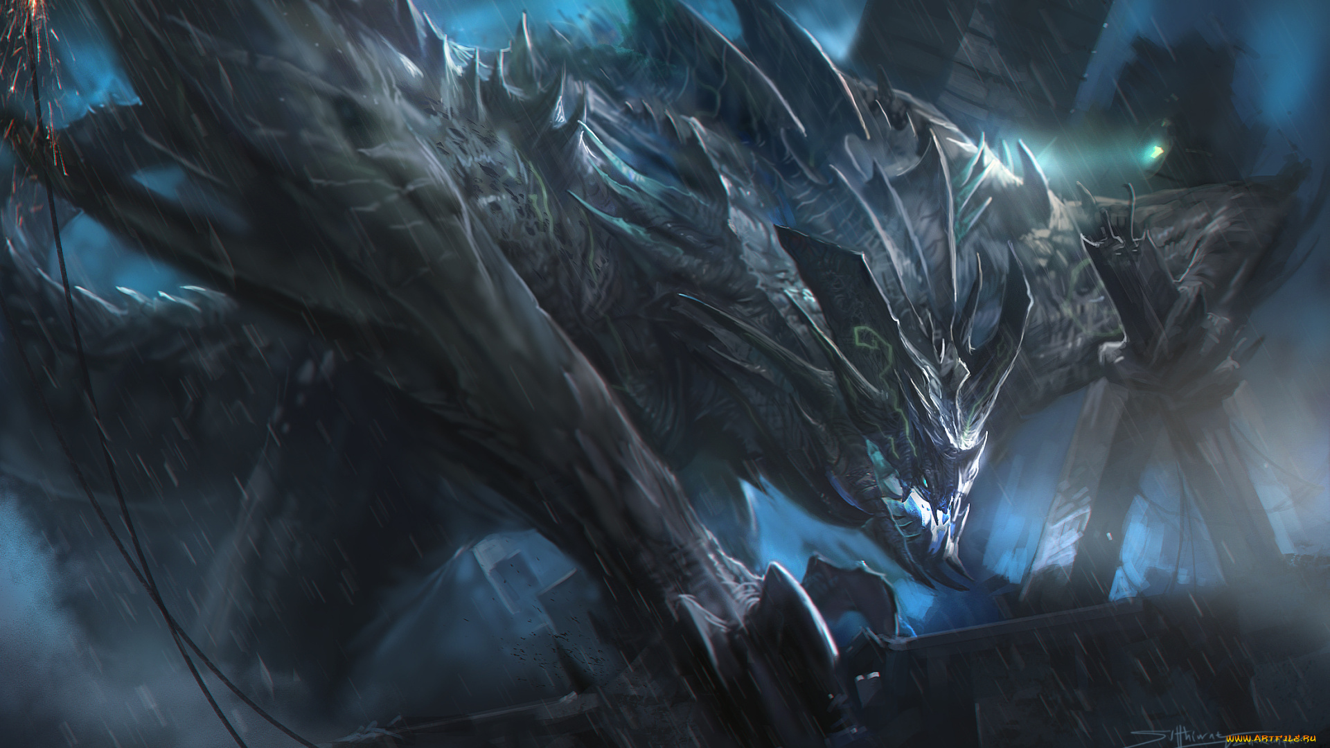 фэнтези, существа, чудовище, разрушение, кайдзю, монстр