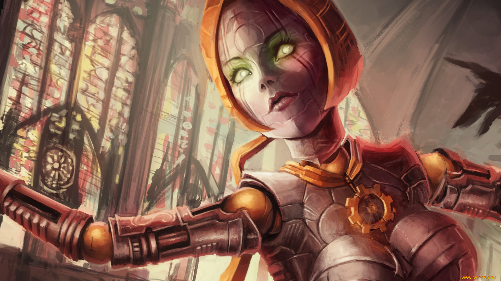 league, of, legends, фэнтези, роботы, , киборги, , механизмы, девушка, orianna, арт, механизм, league, of, legends
