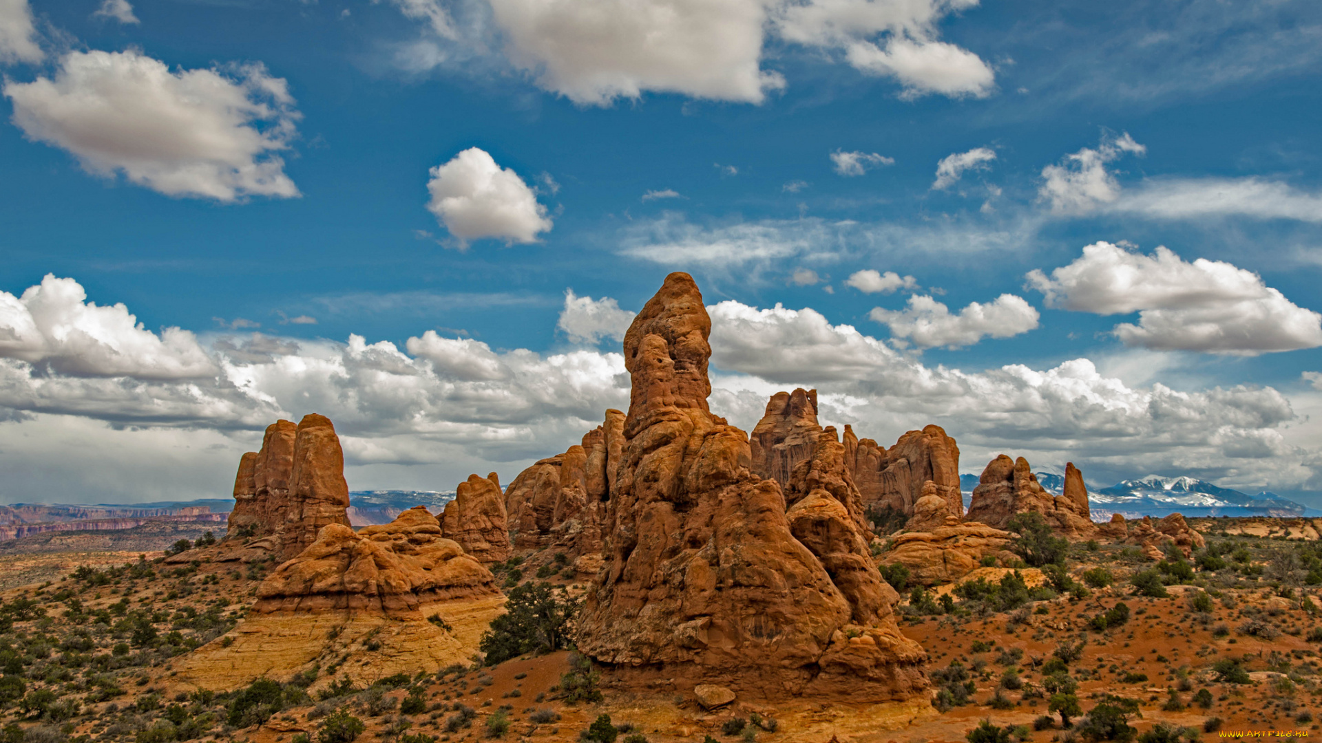 природа, горы, плато, скалы, облака